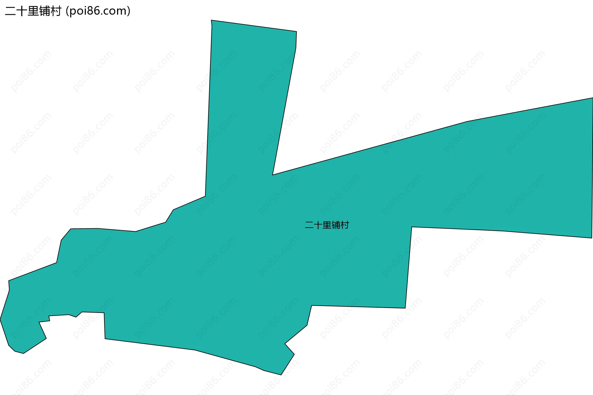 二十里铺村边界地图