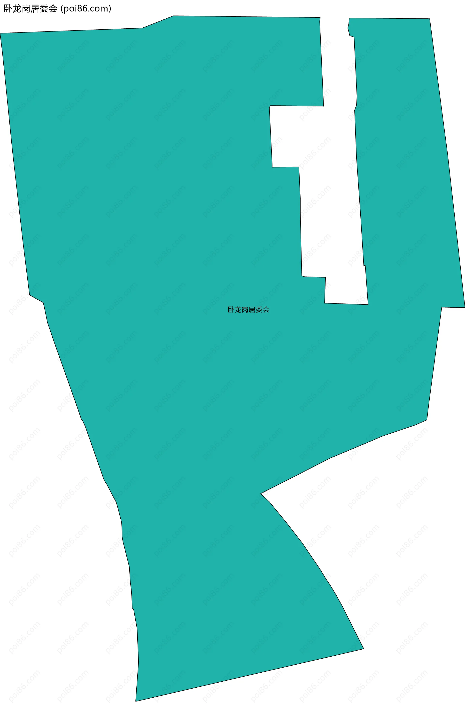 卧龙岗居委会边界地图