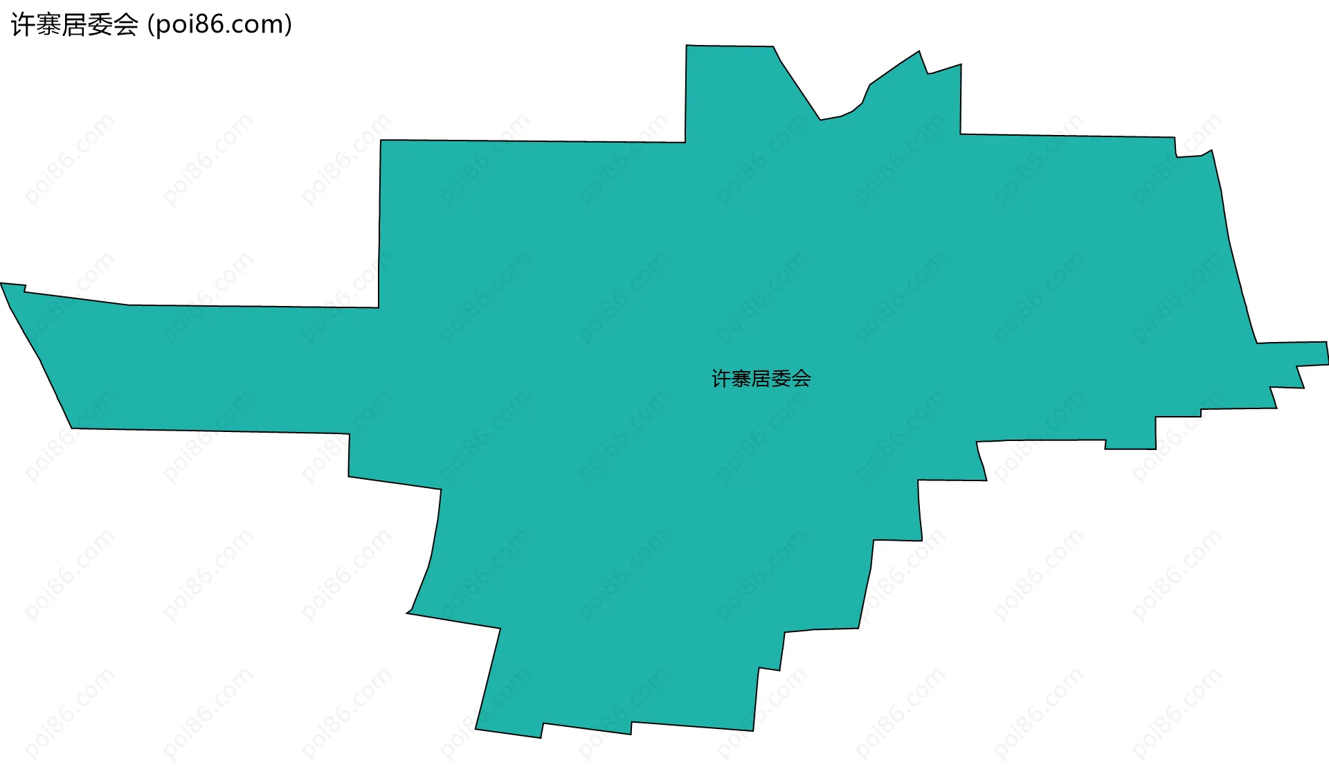 许寨居委会边界地图