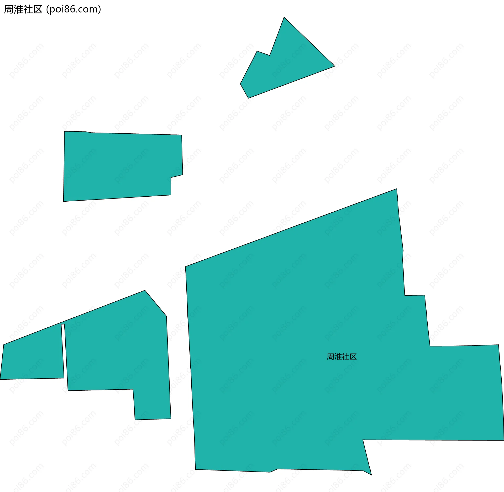 周淮社区边界地图