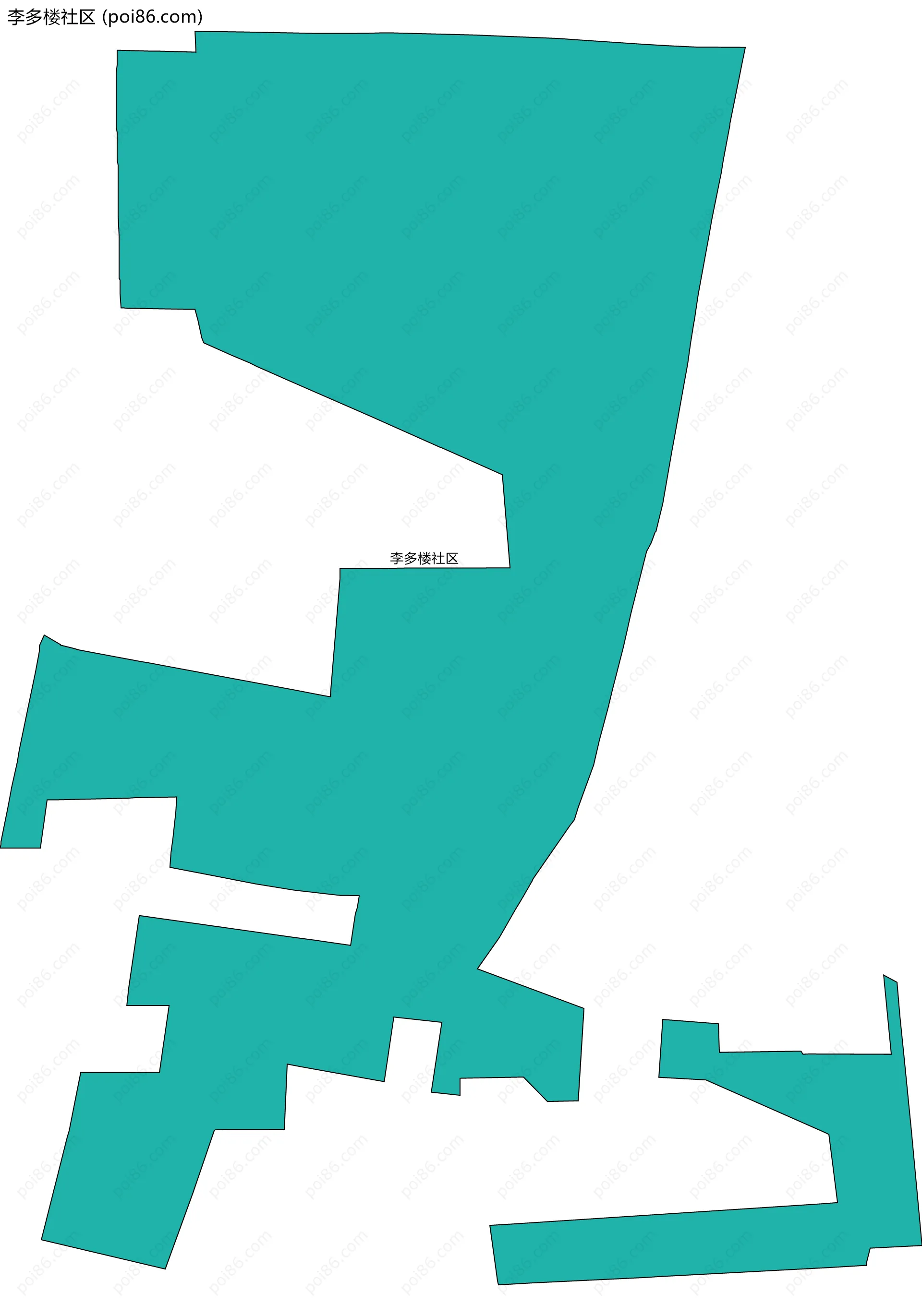 李多楼社区边界地图