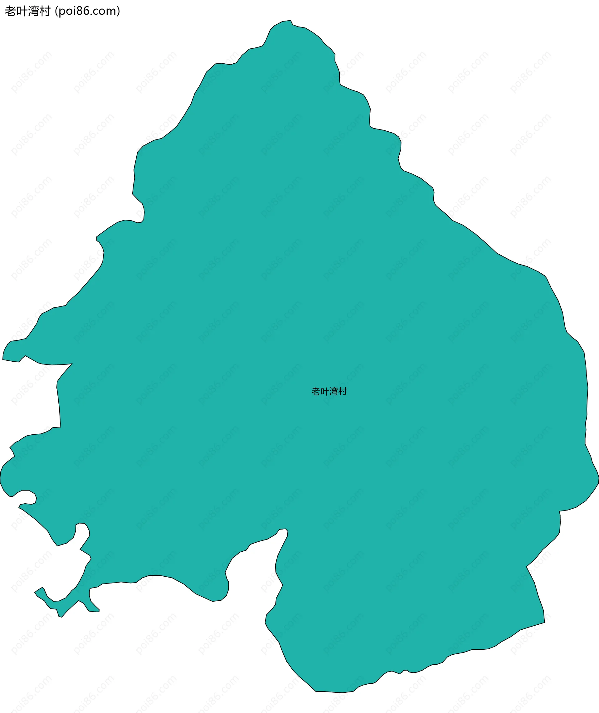 老叶湾村边界地图