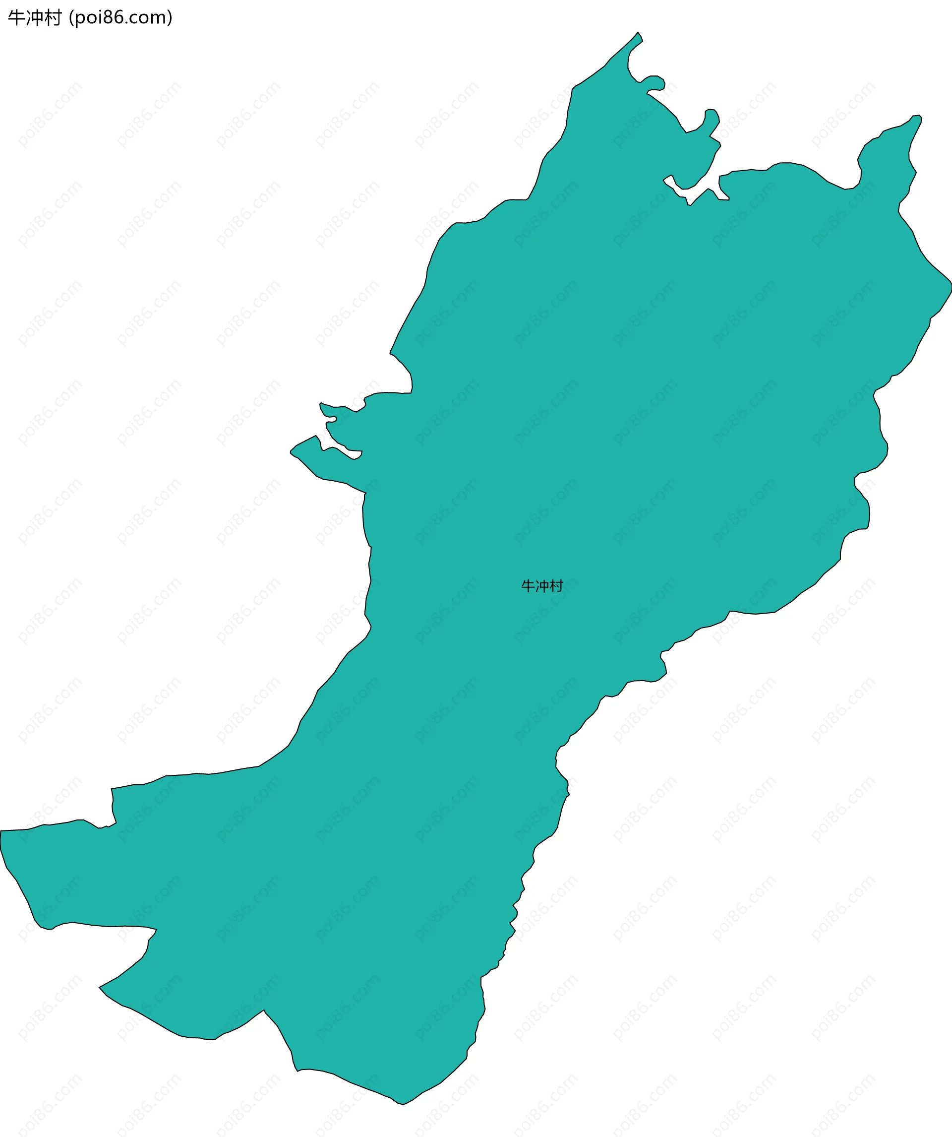 牛冲村边界地图