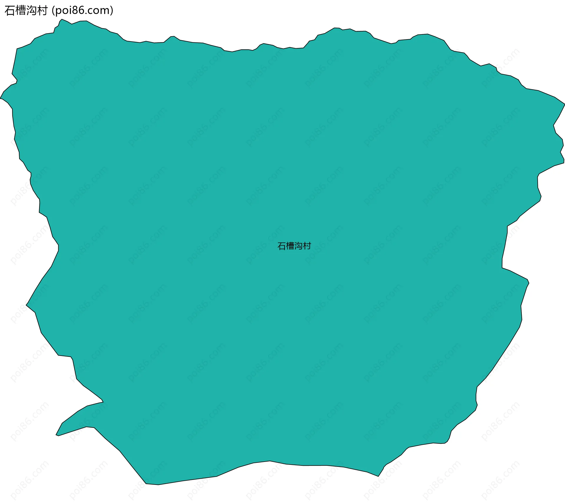 石槽沟村边界地图