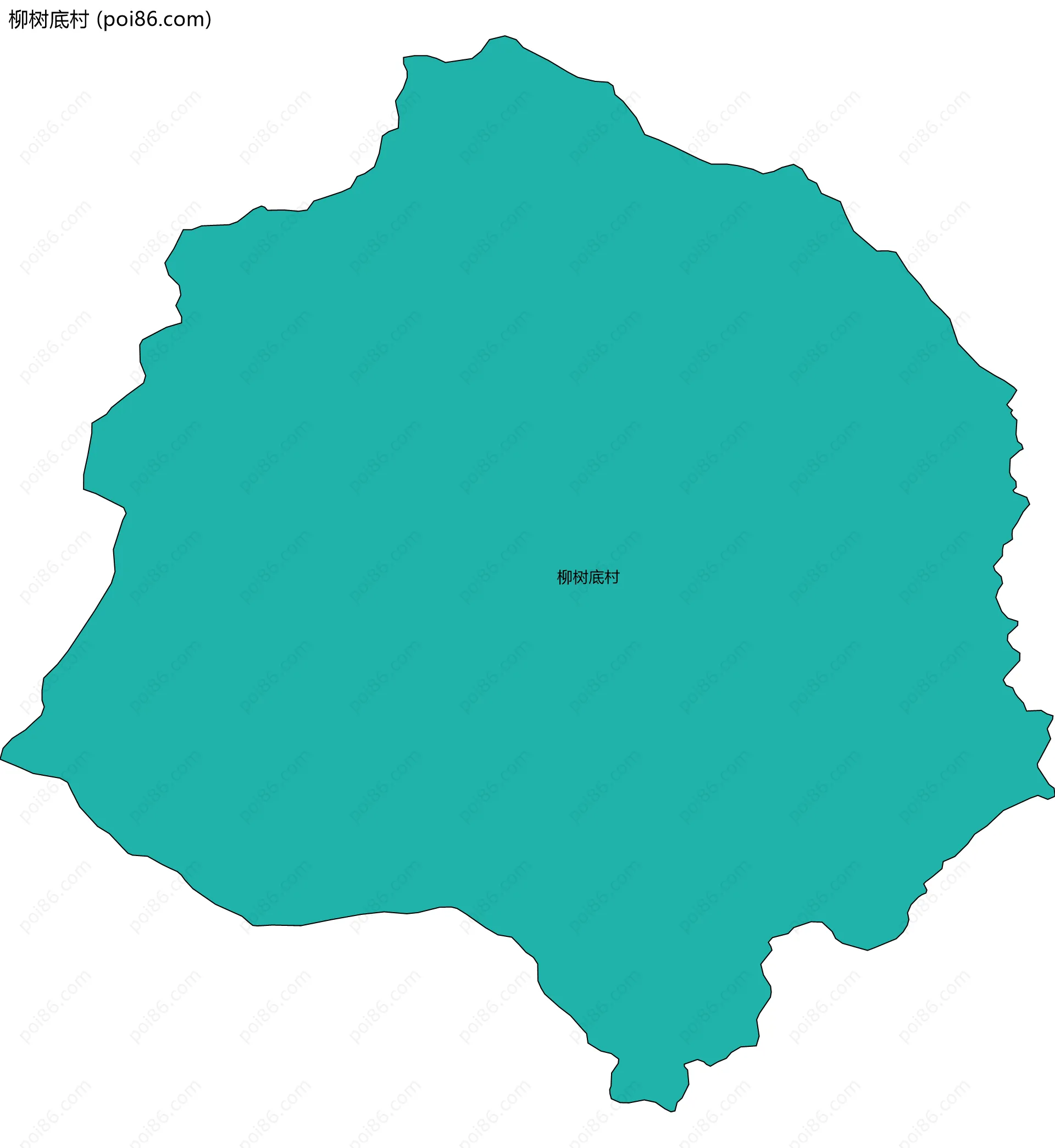 柳树底村边界地图