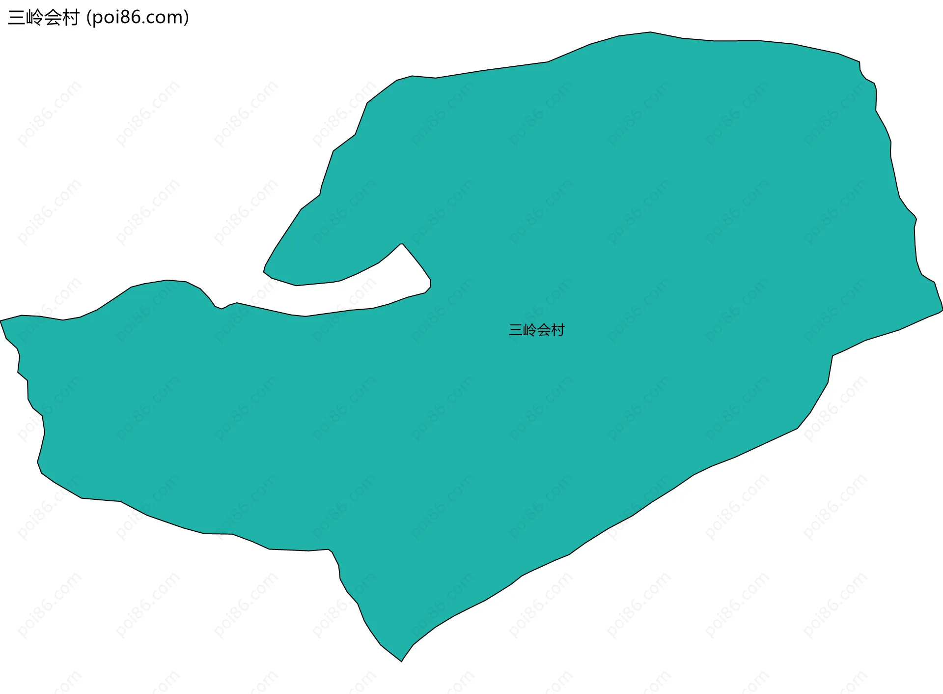 三岭会村边界地图