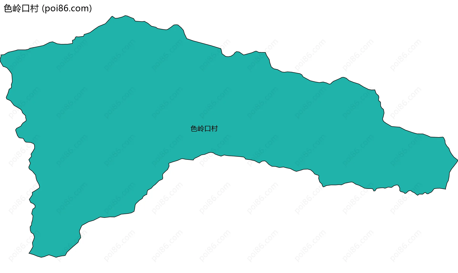 色岭口村边界地图