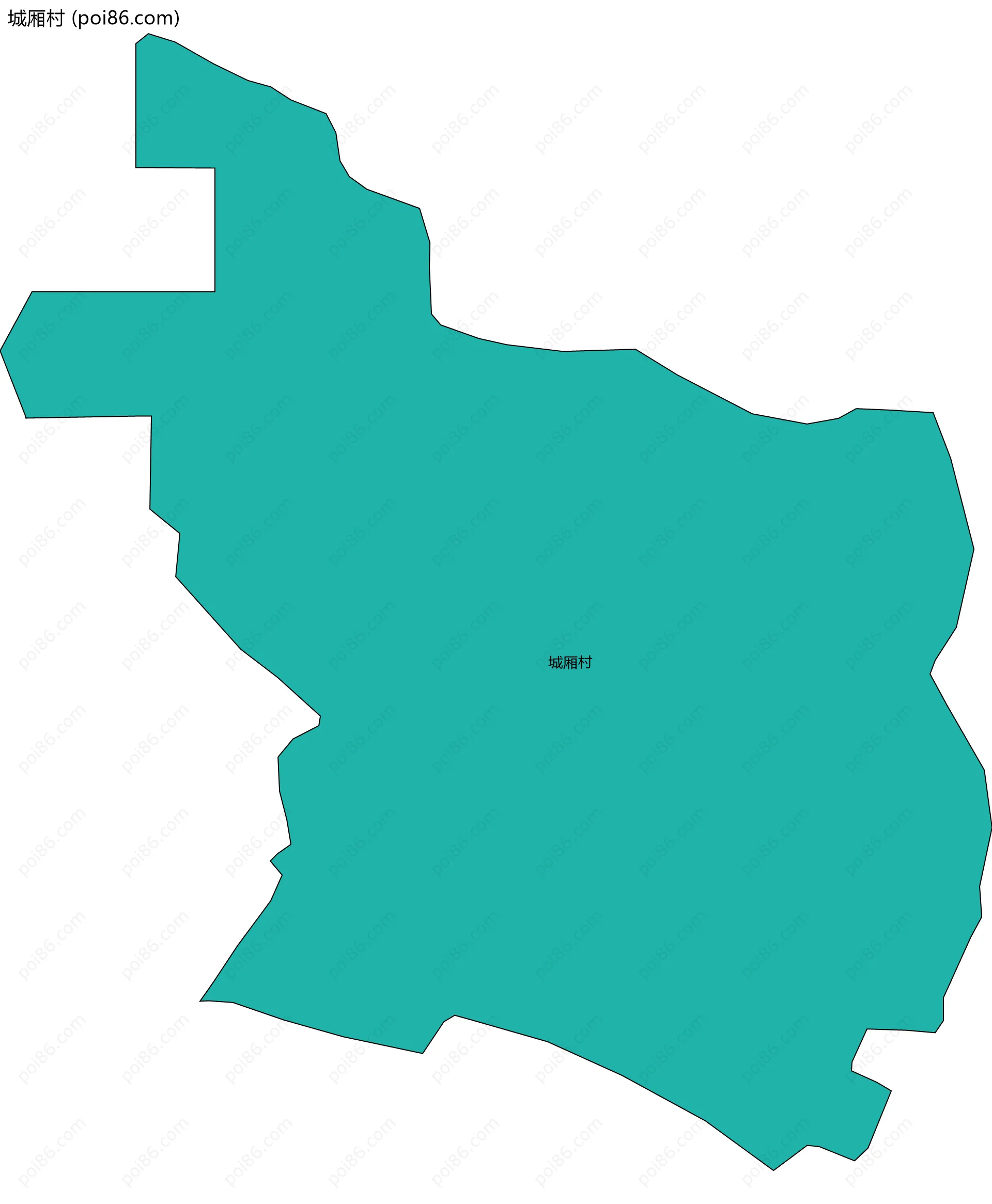 城厢村边界地图