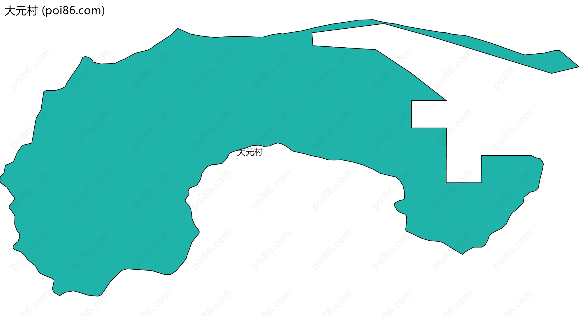 大元村边界地图