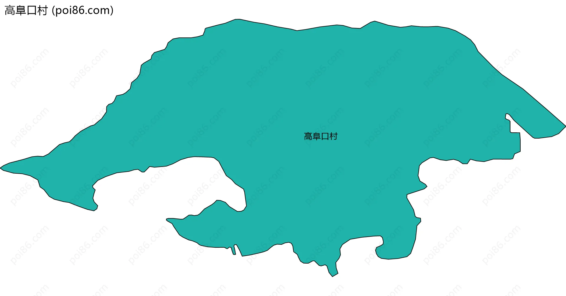 高阜口村边界地图