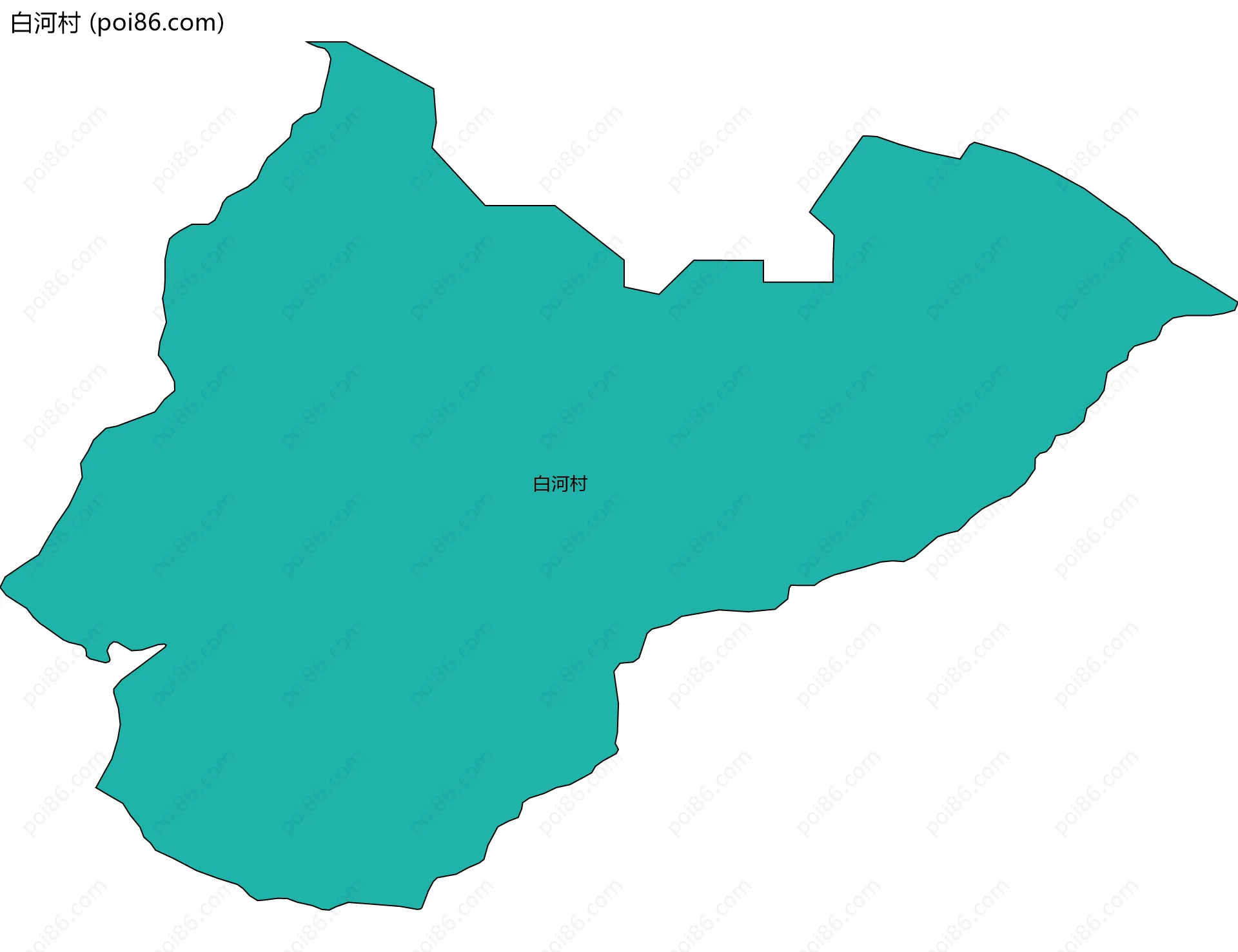 白河村边界地图