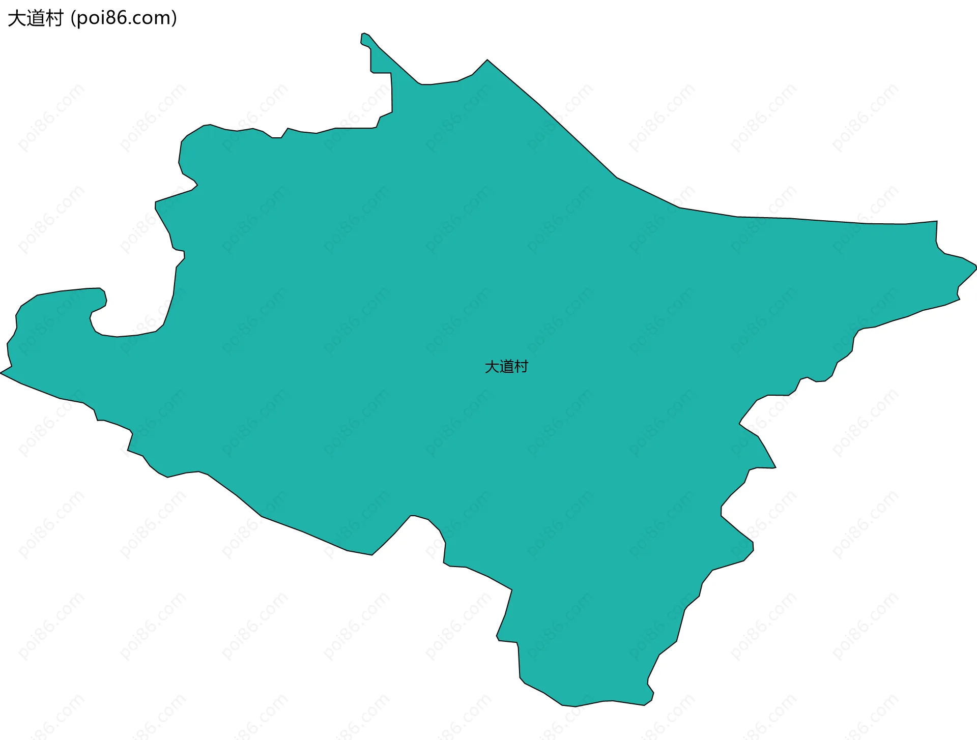 大道村边界地图