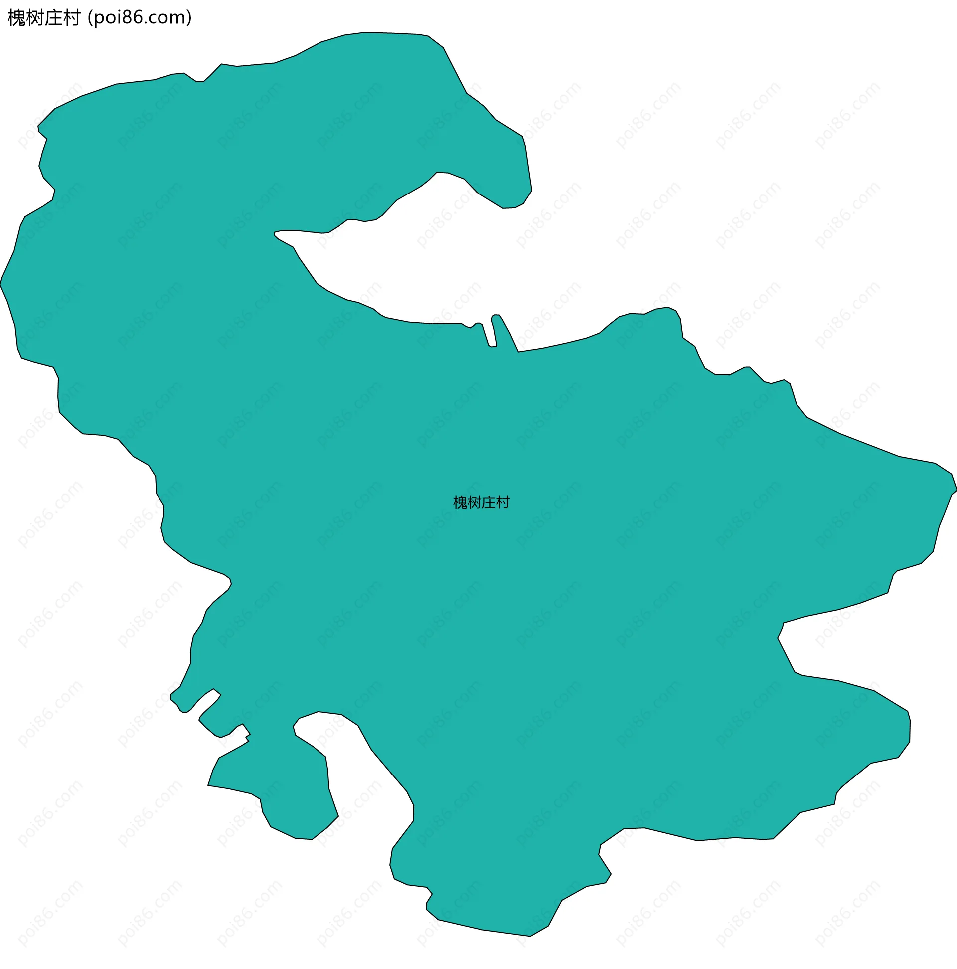 槐树庄村边界地图