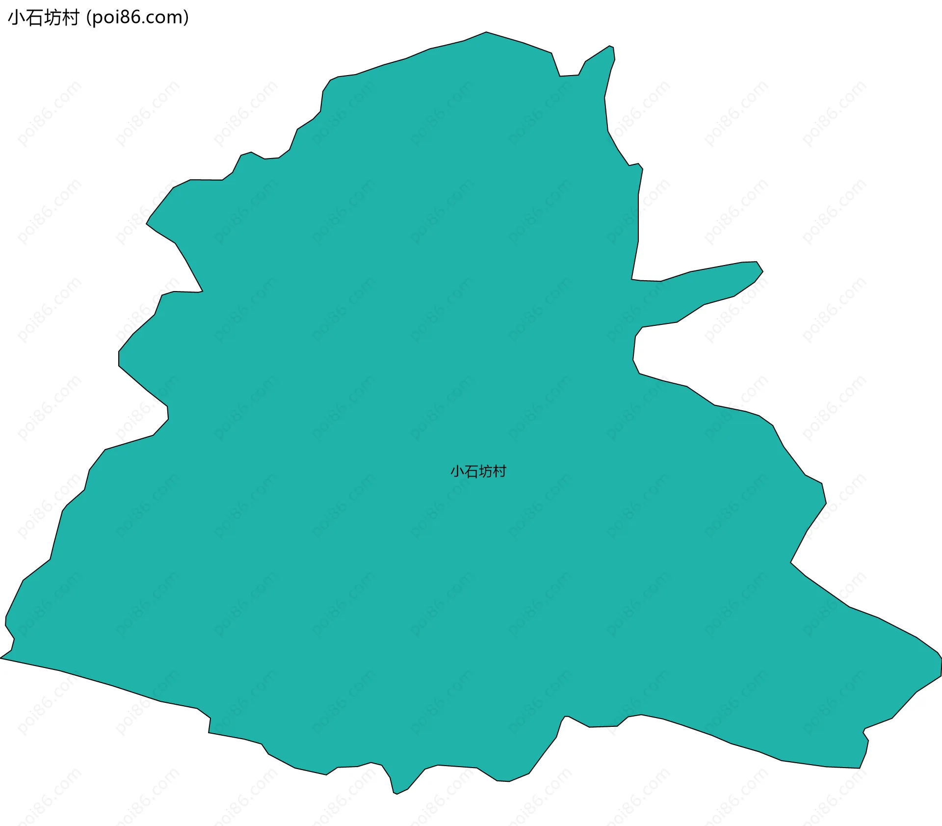 小石坊村边界地图