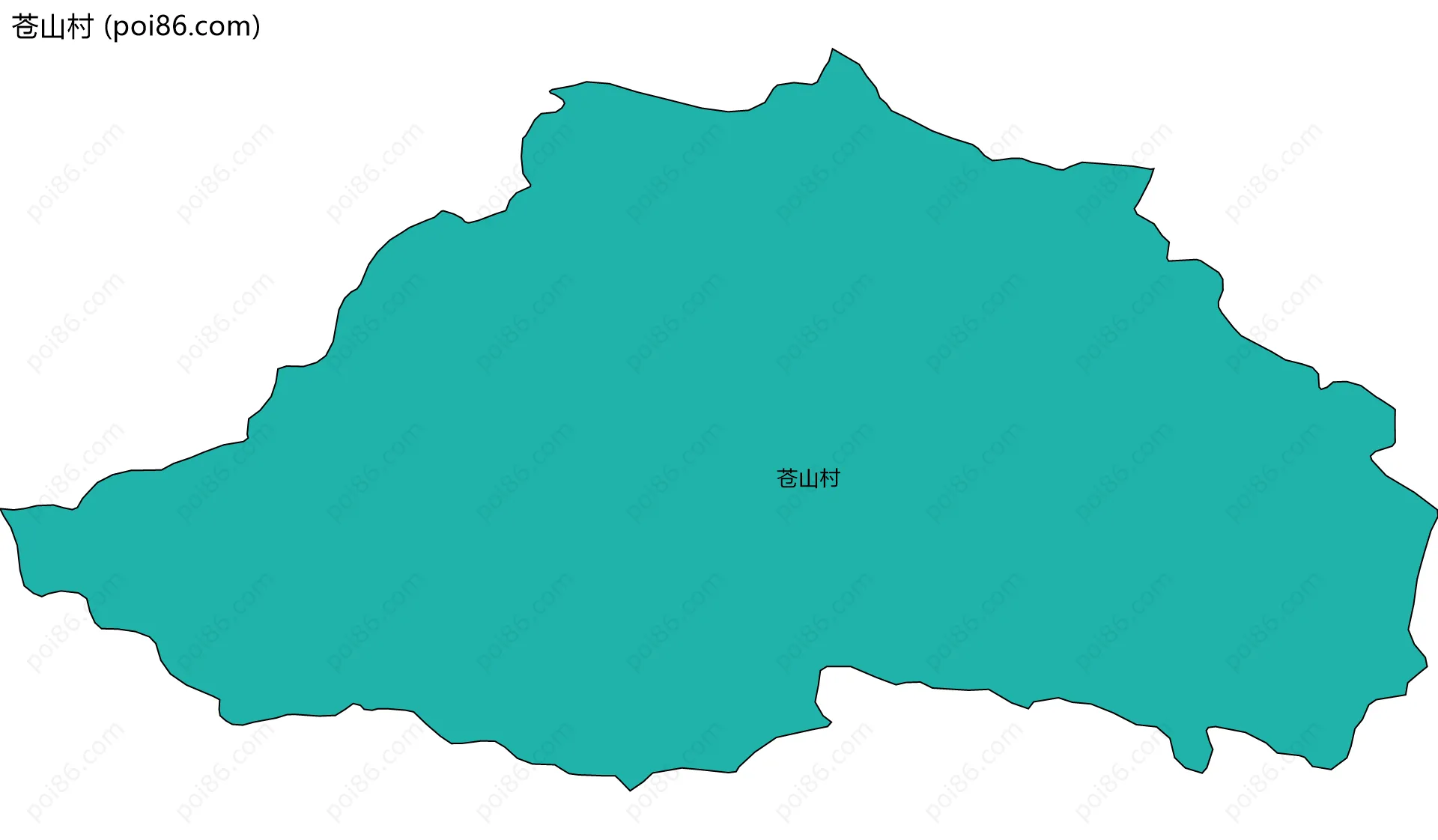 苍山村边界地图