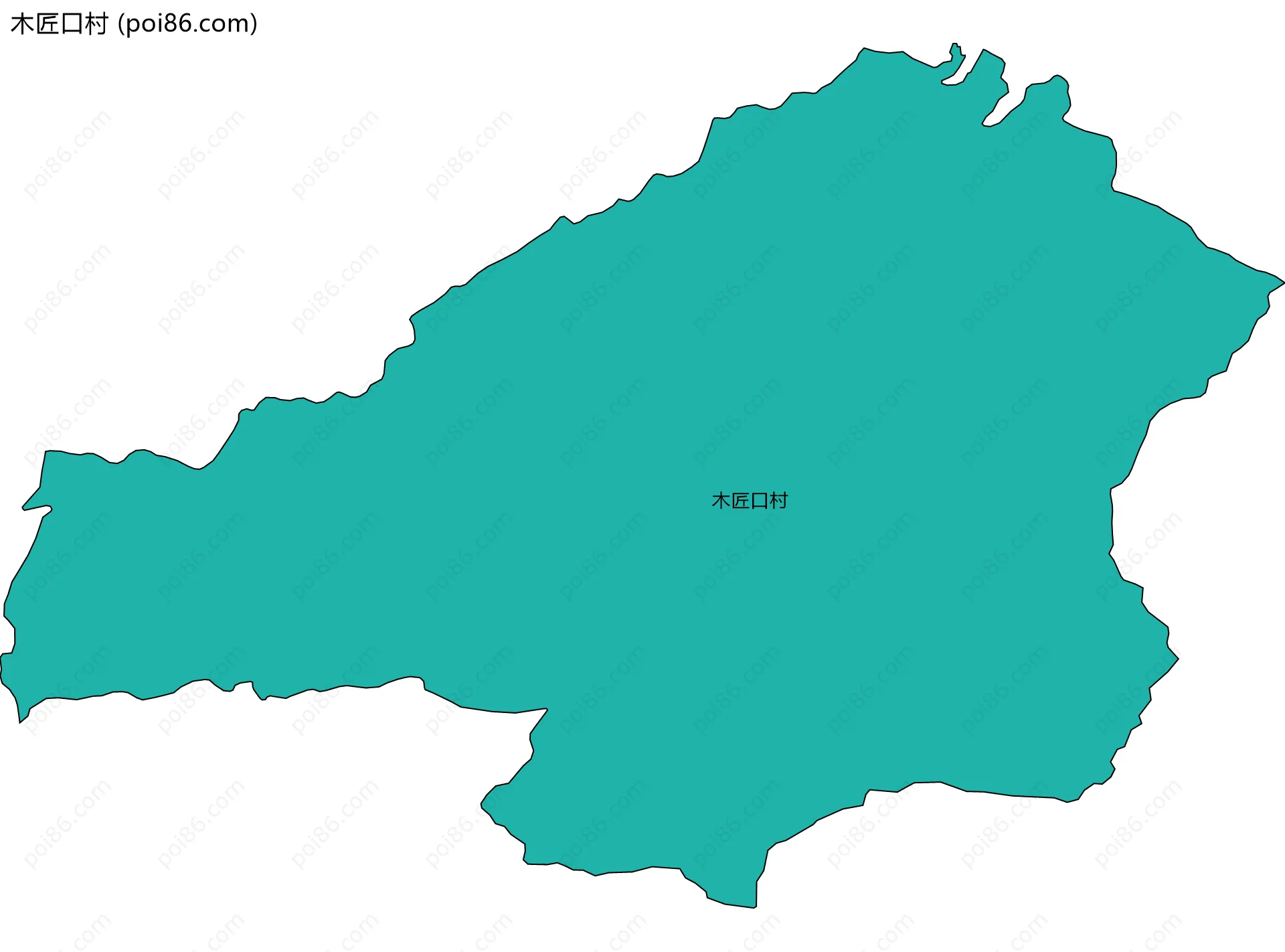 木匠口村边界地图