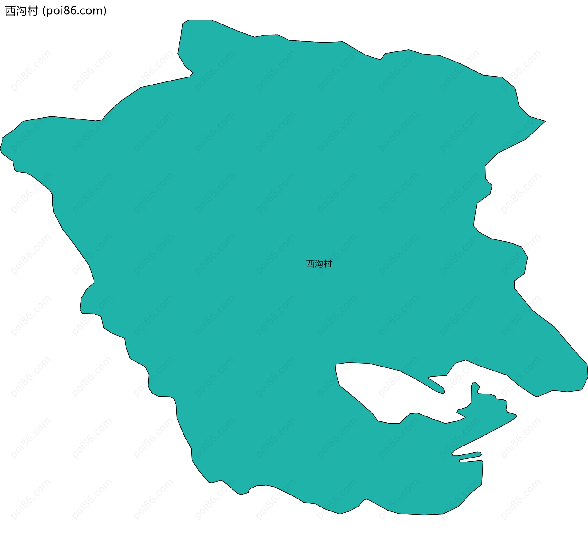 西沟村边界地图