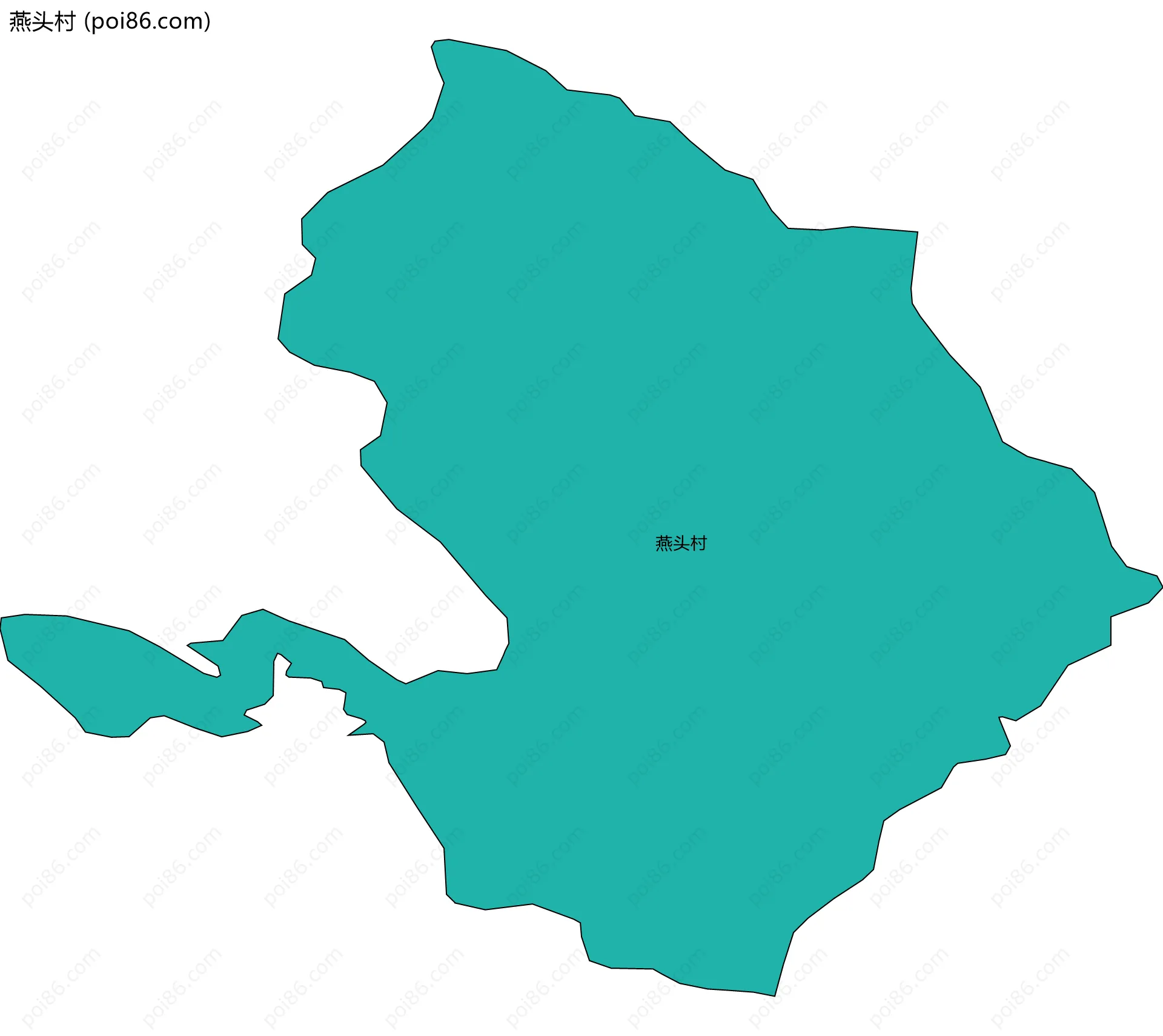燕头村边界地图