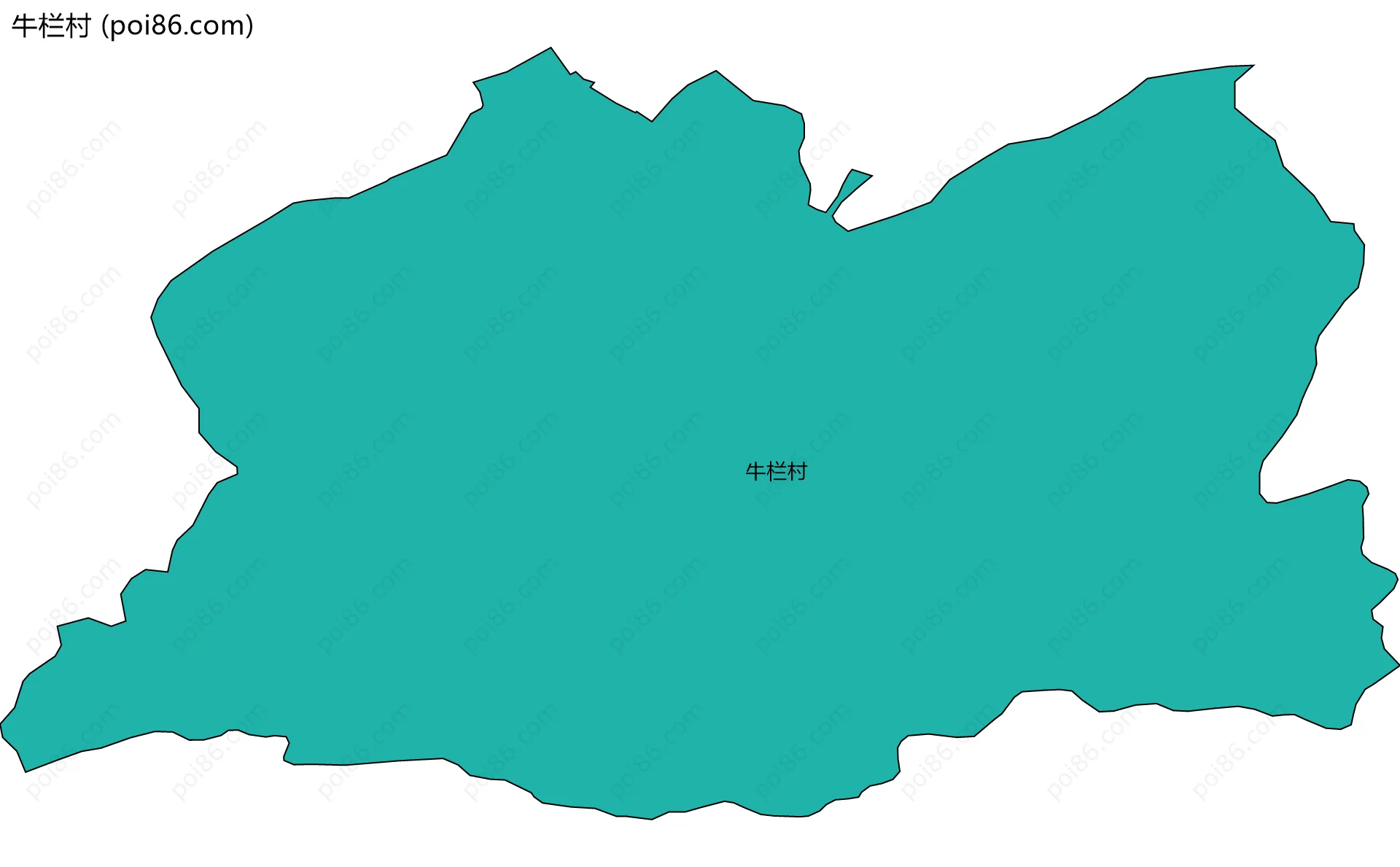 牛栏村边界地图