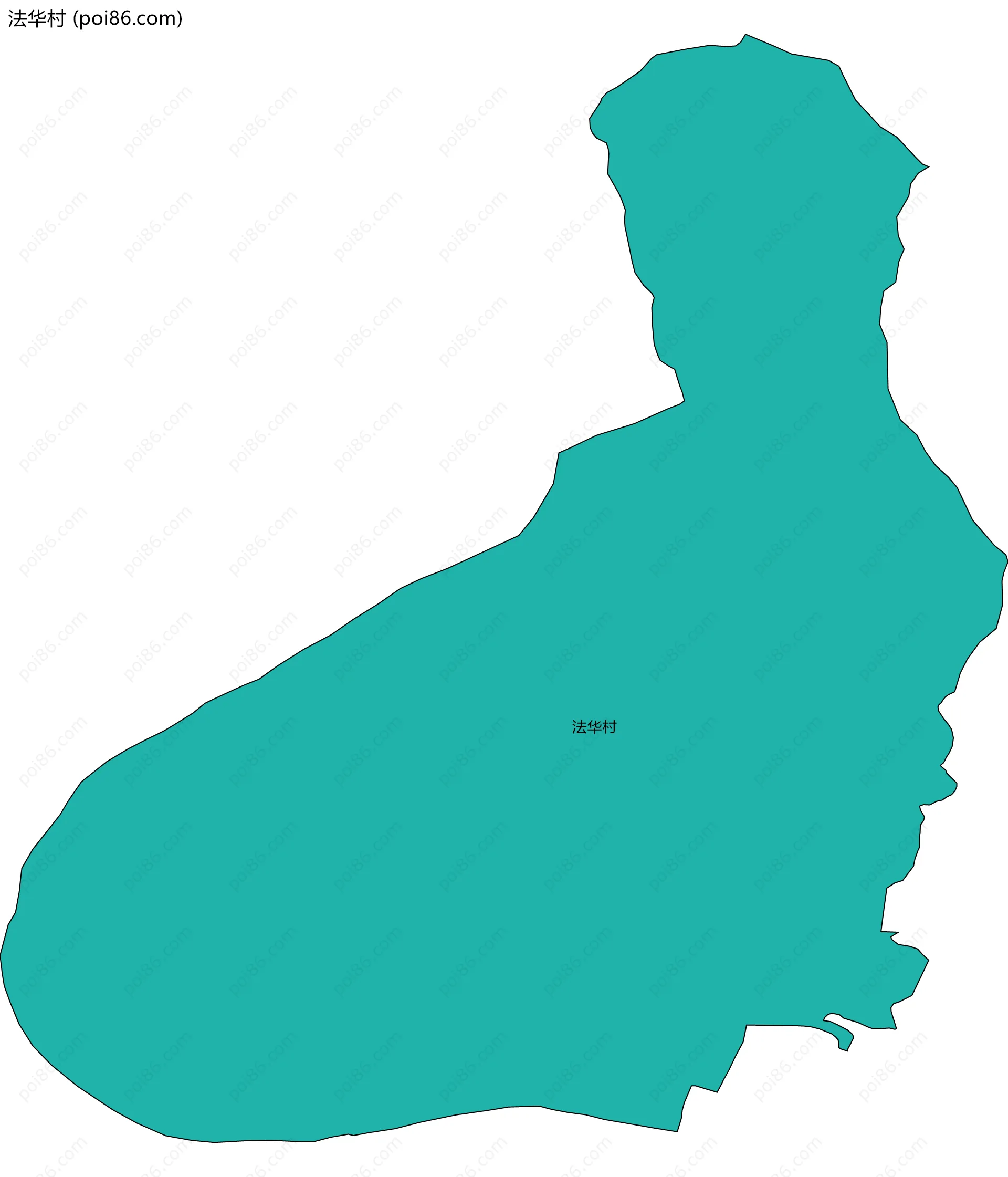 法华村边界地图