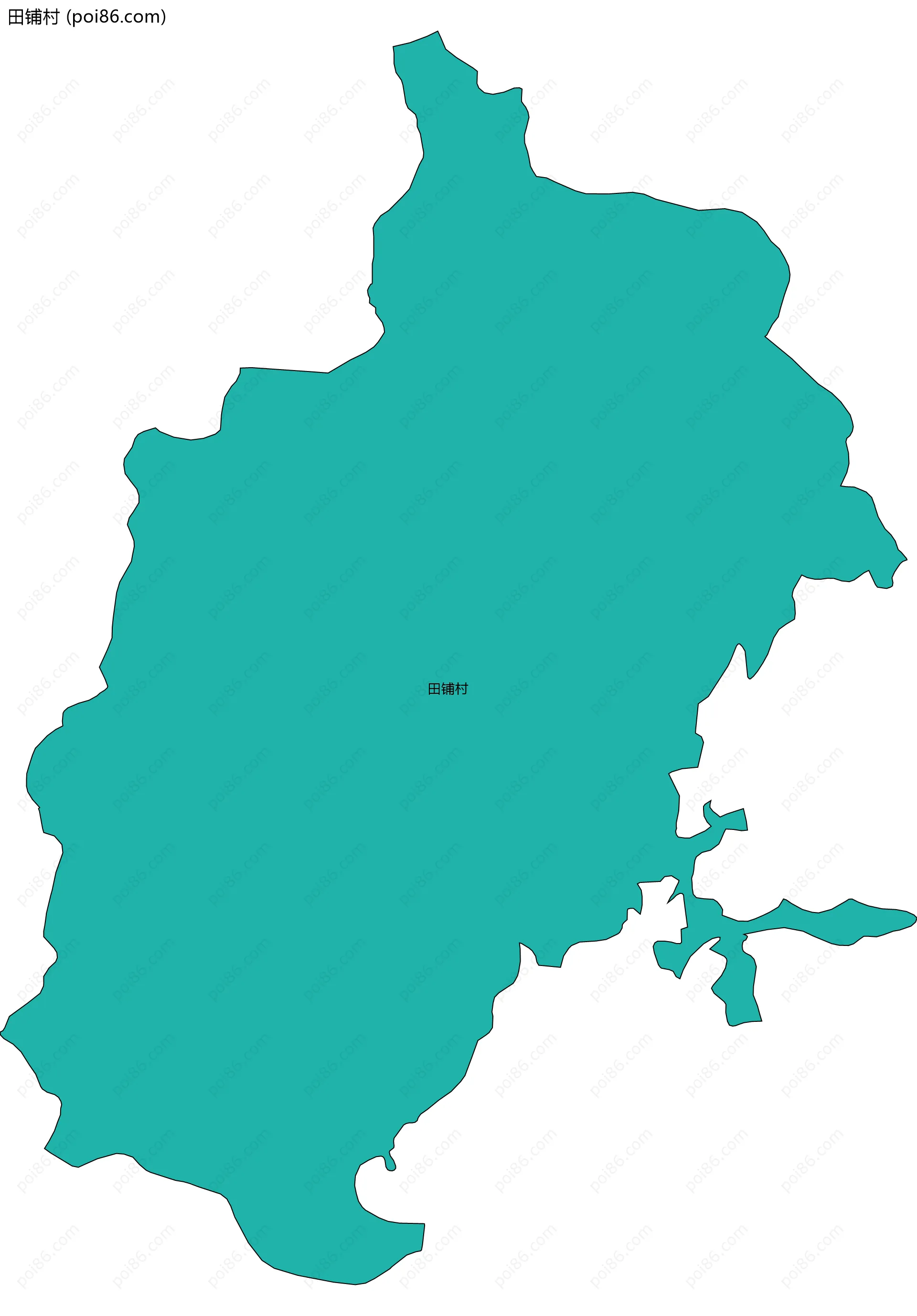 田铺村边界地图