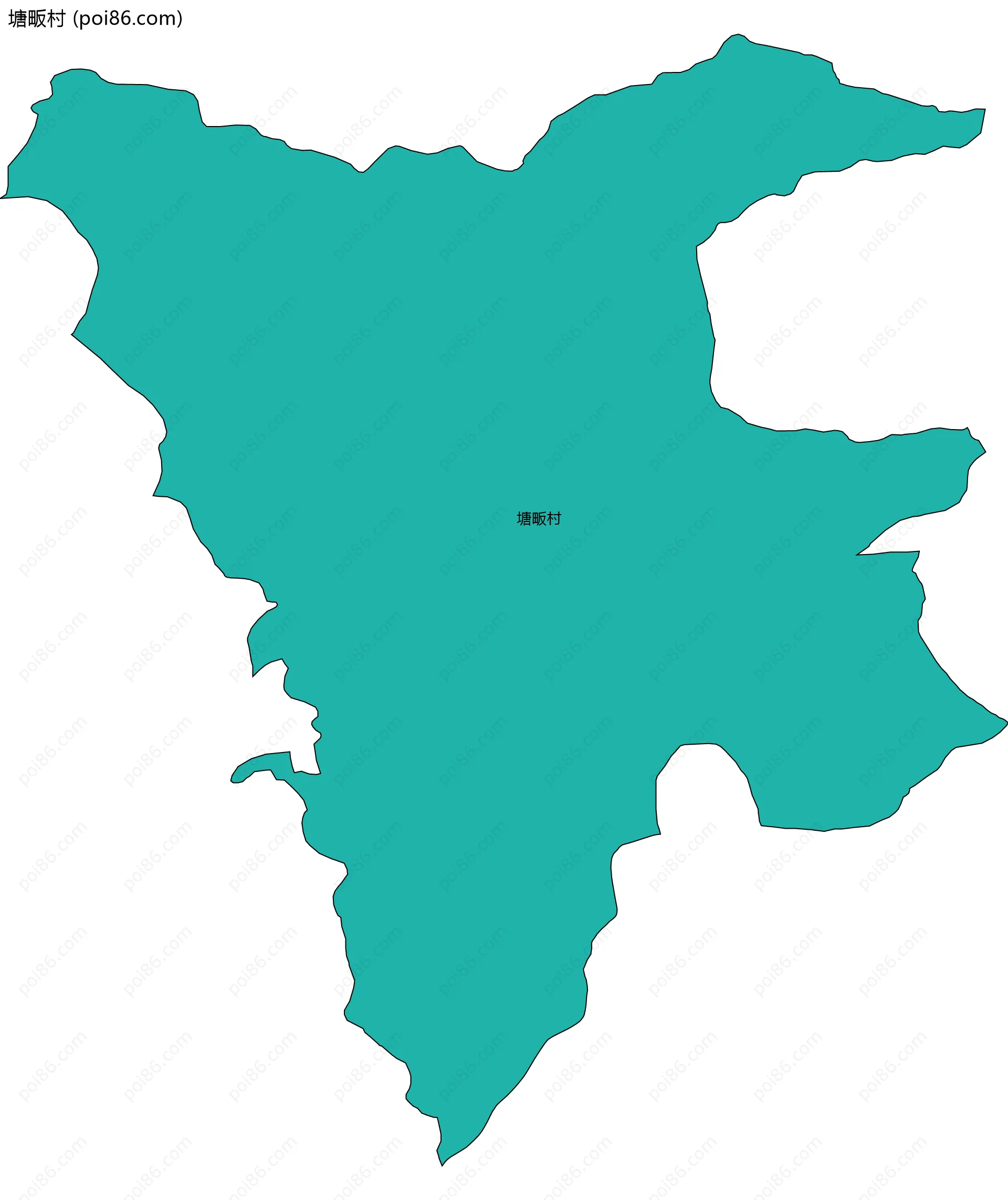 塘畈村边界地图