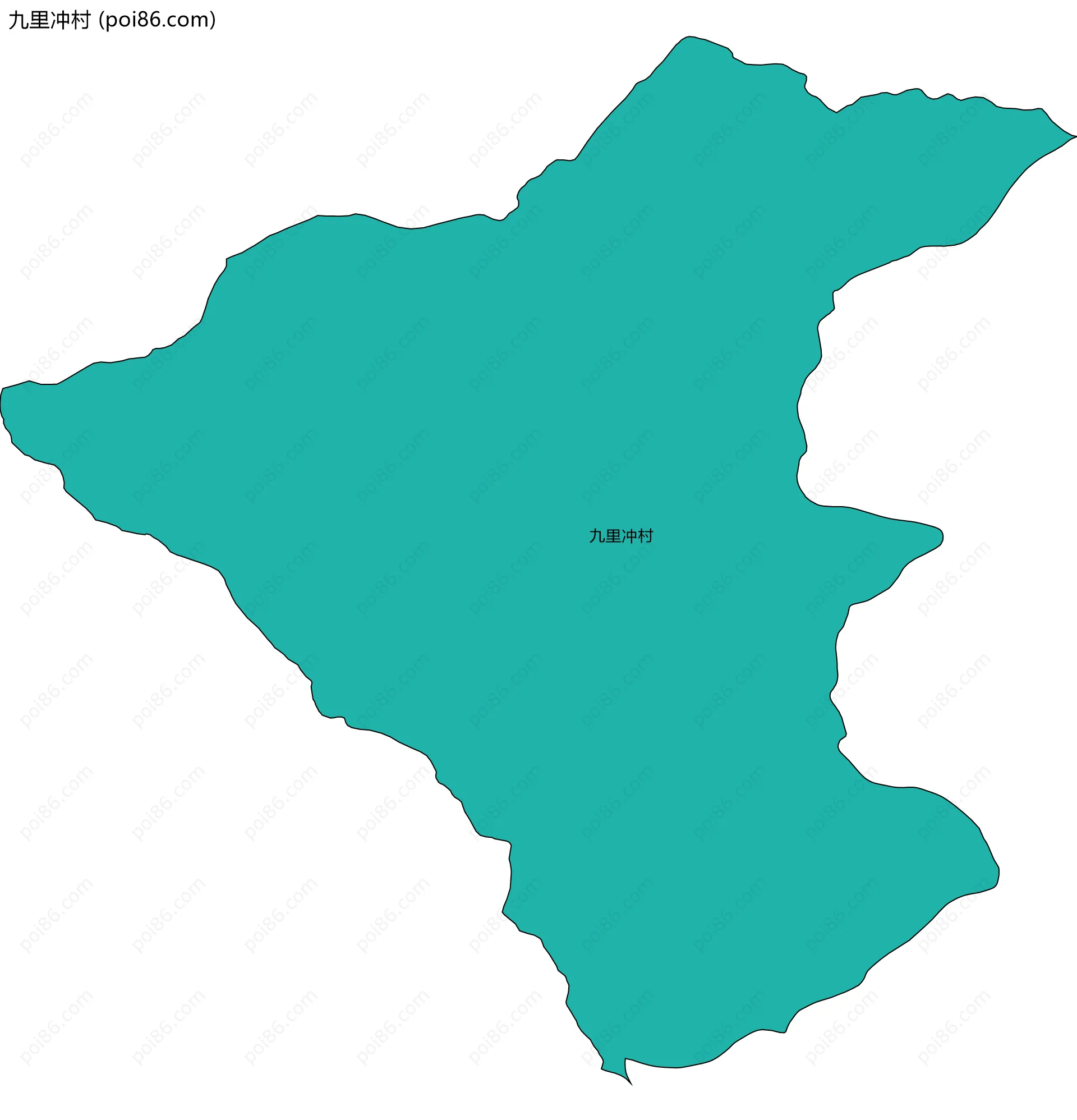 九里冲村边界地图