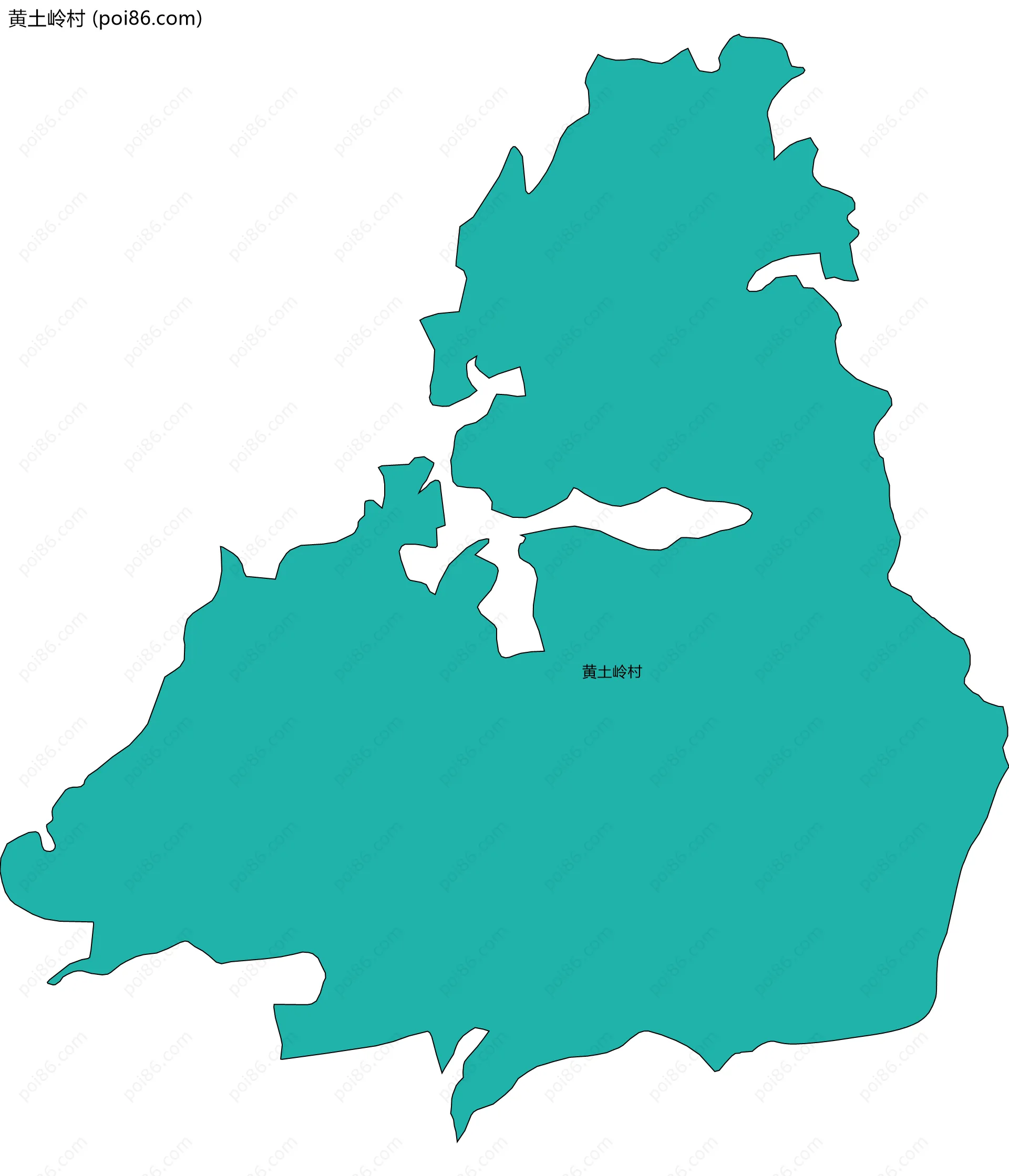 黄土岭村边界地图