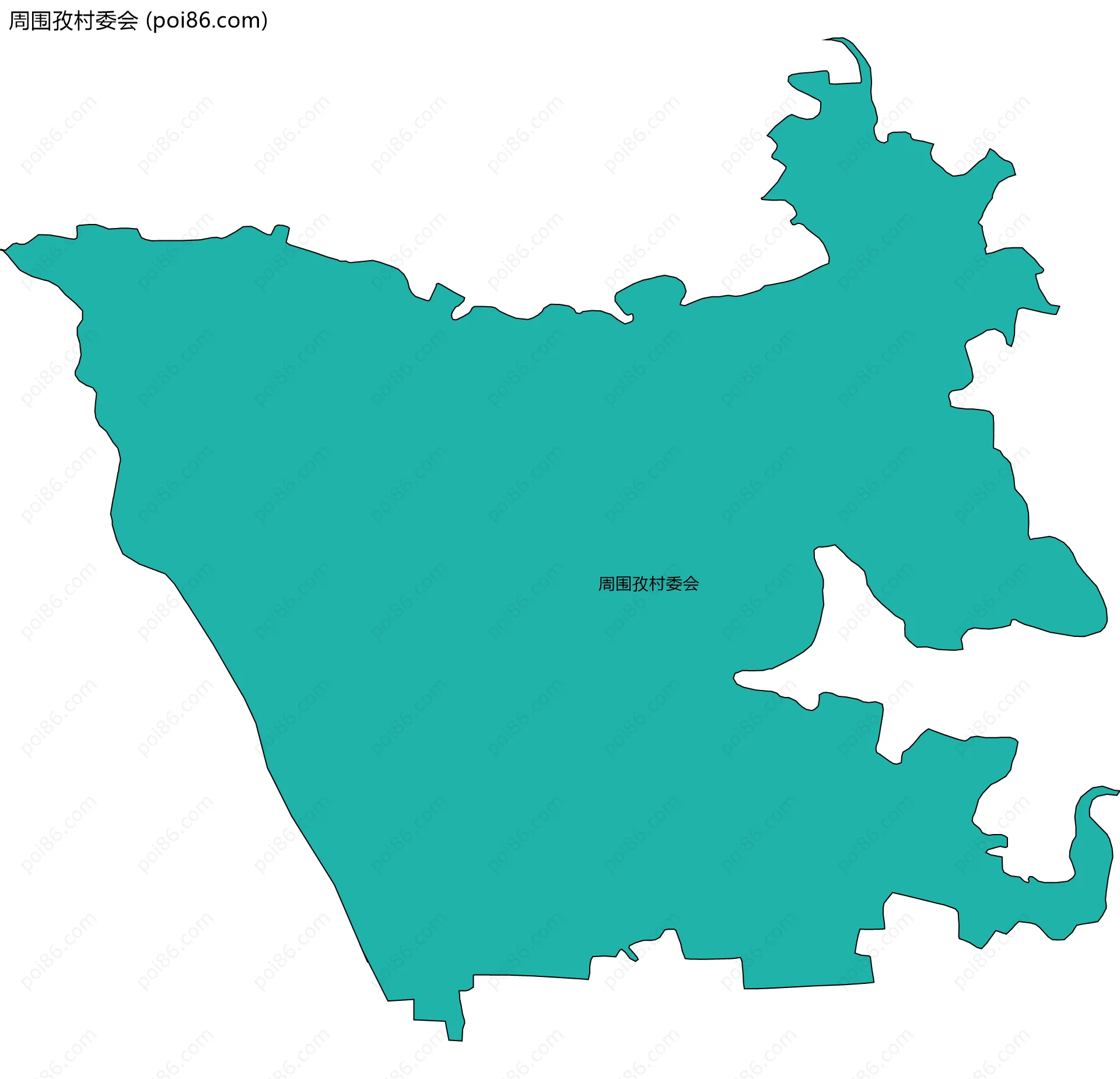 周围孜村委会边界地图