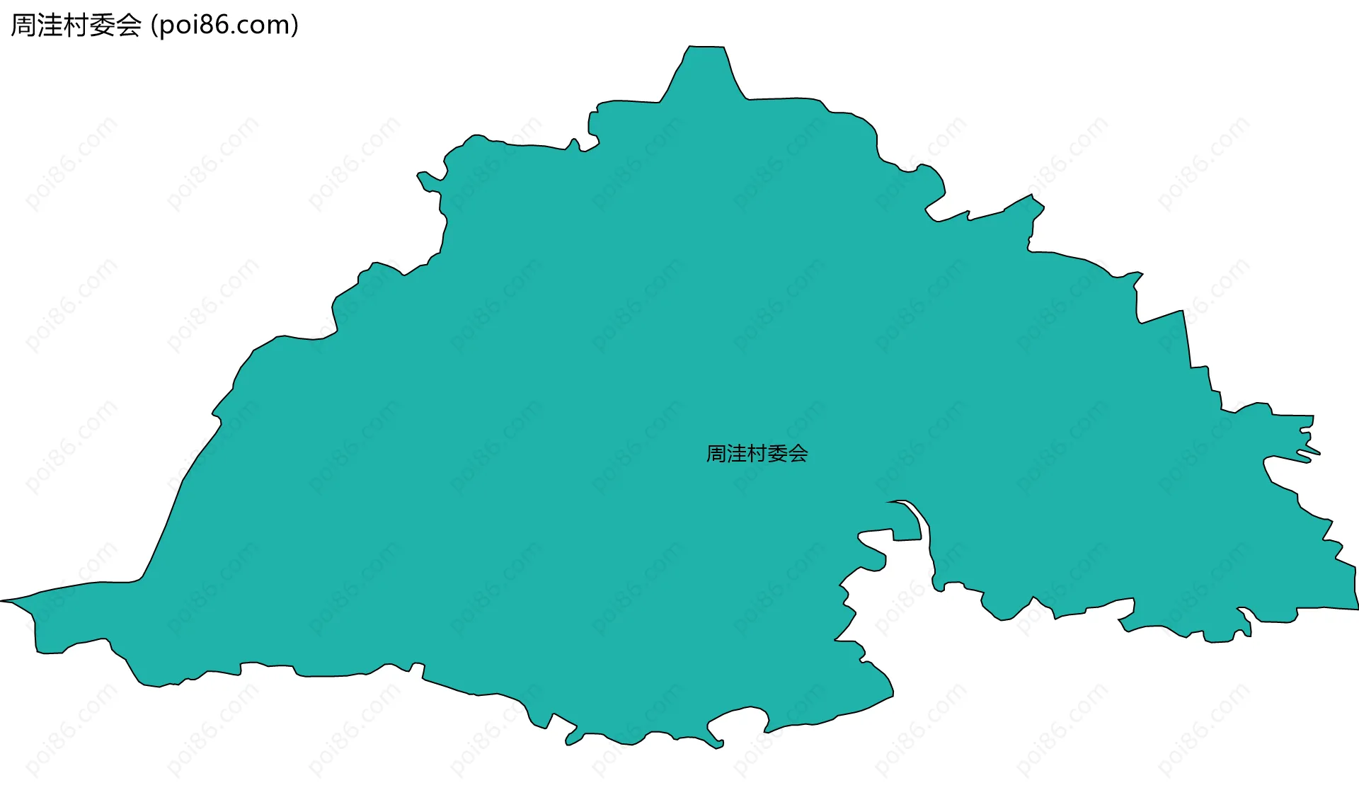 周洼村委会边界地图