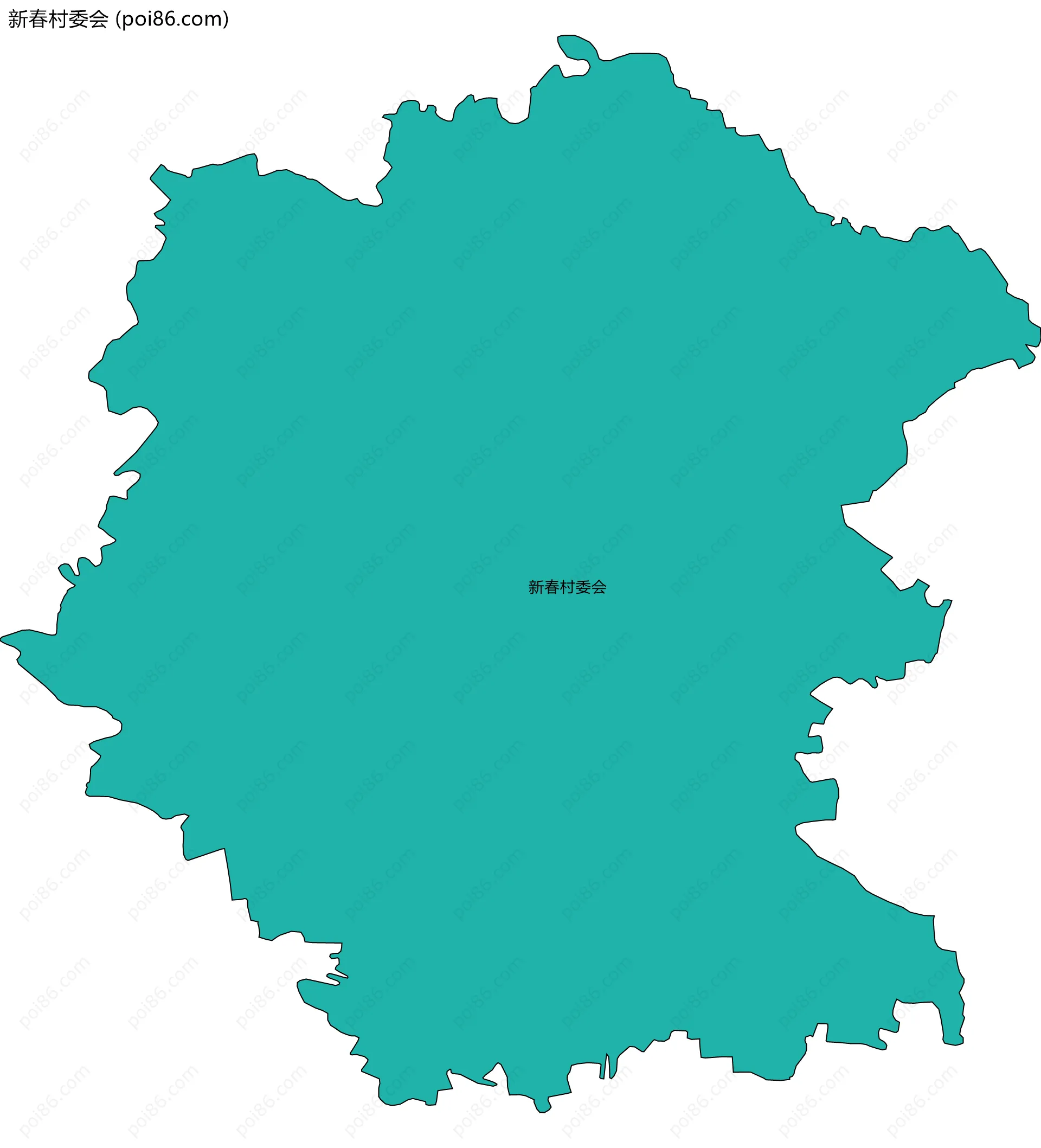 新春村委会边界地图