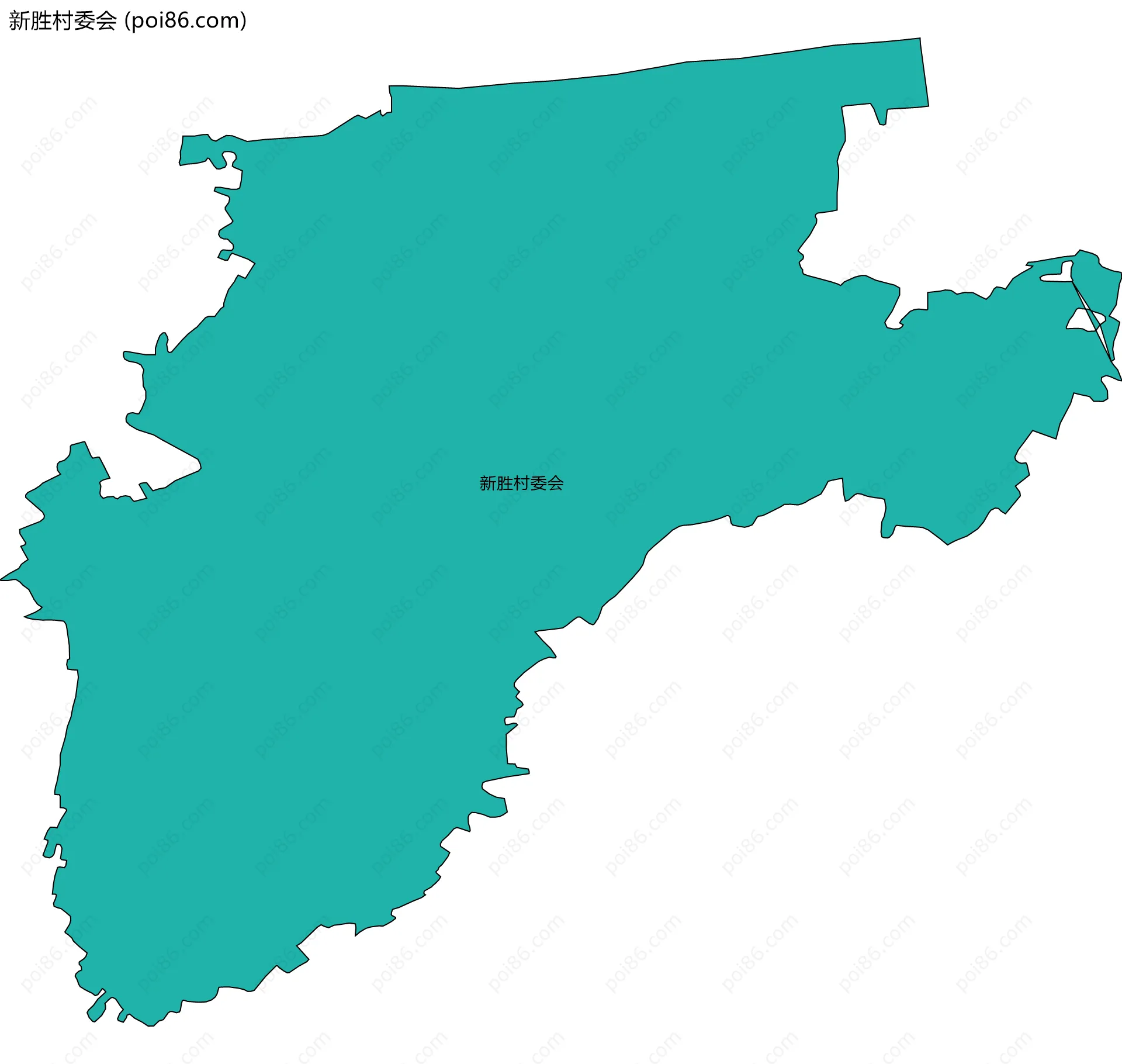 新胜村委会边界地图