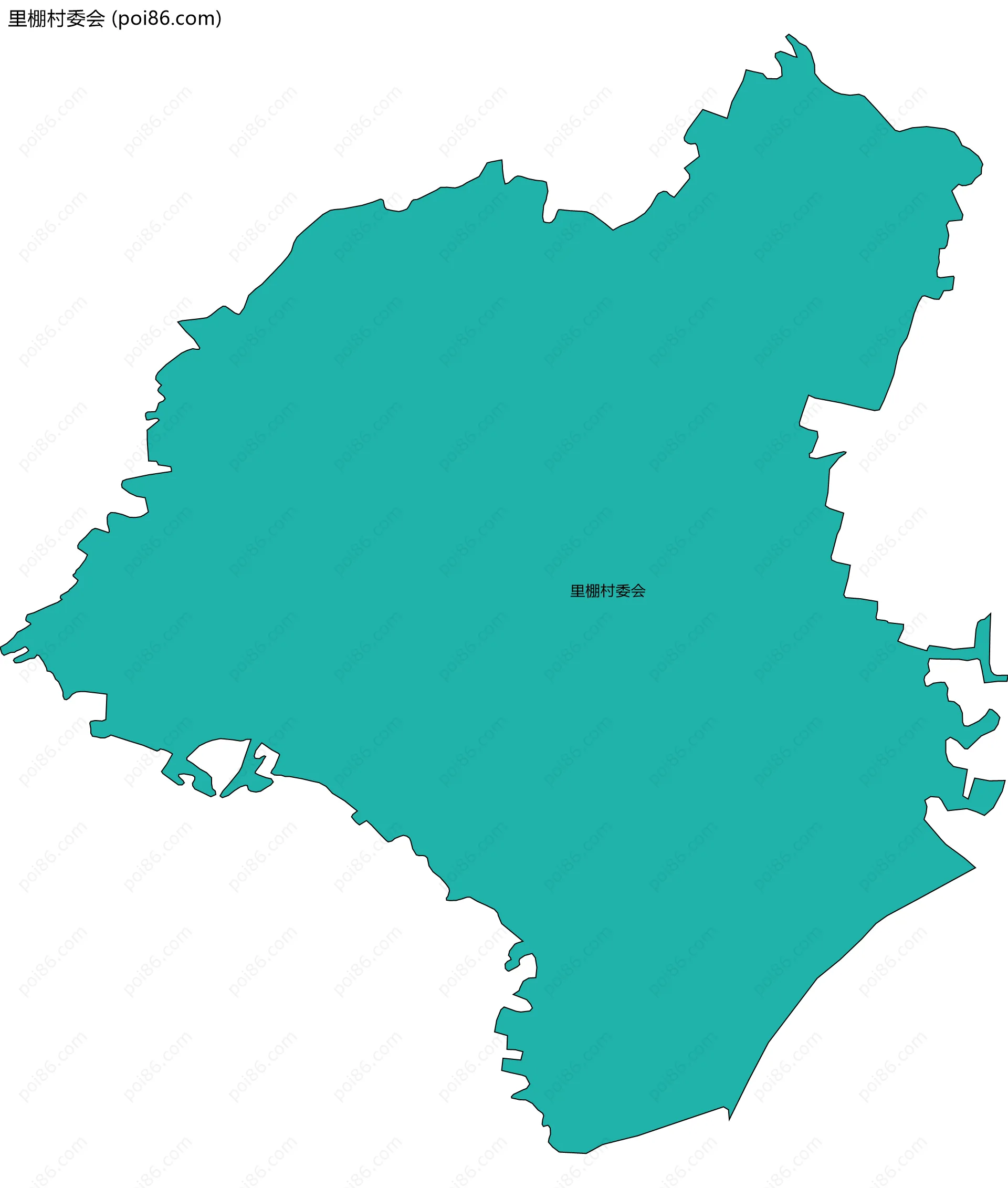 里棚村委会边界地图