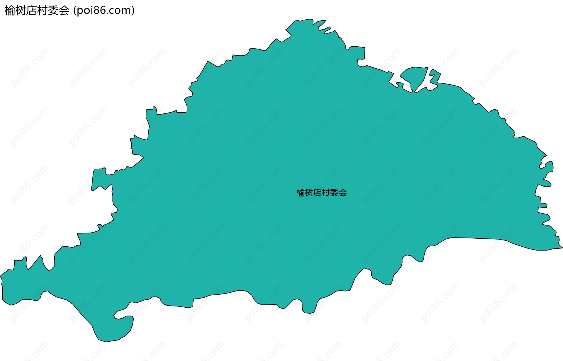 榆树店村委会边界地图