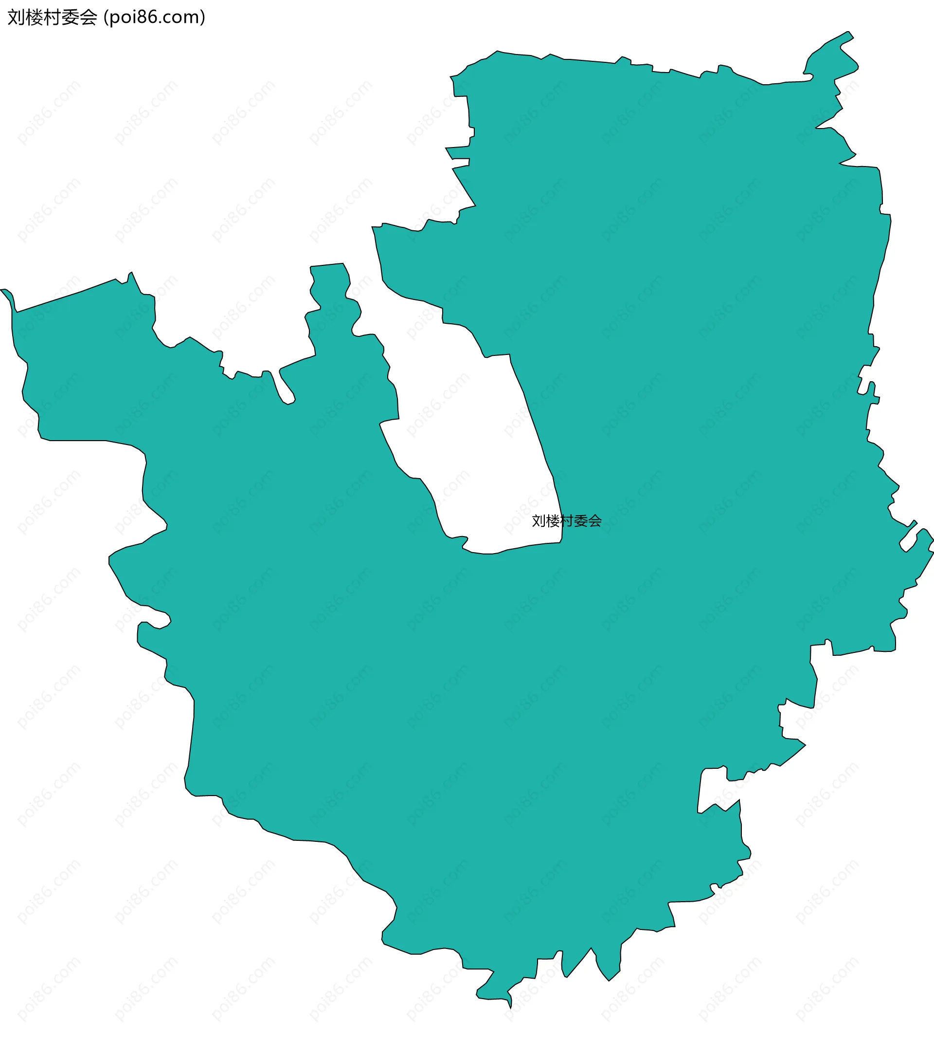 刘楼村委会边界地图