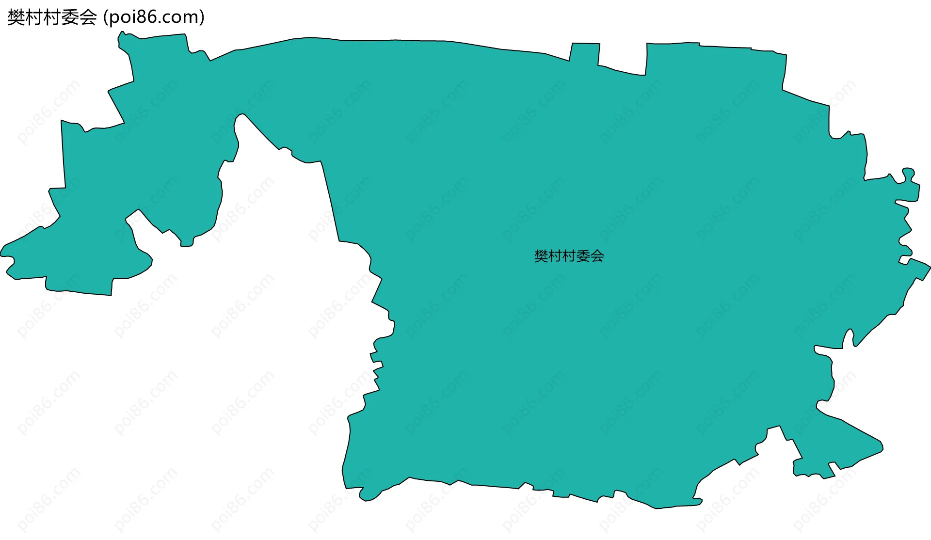 樊村村委会边界地图
