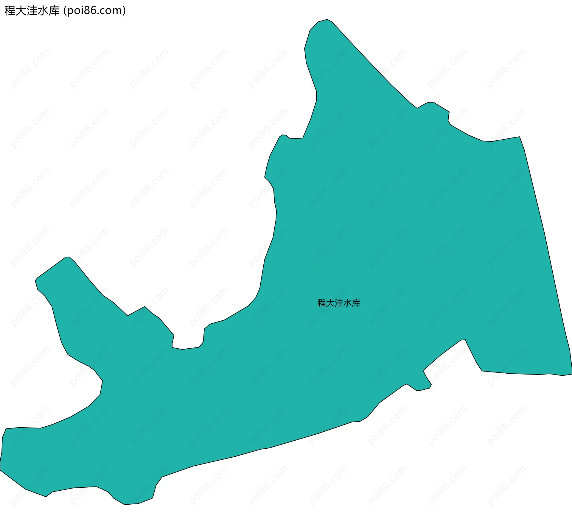 程大洼水库边界地图