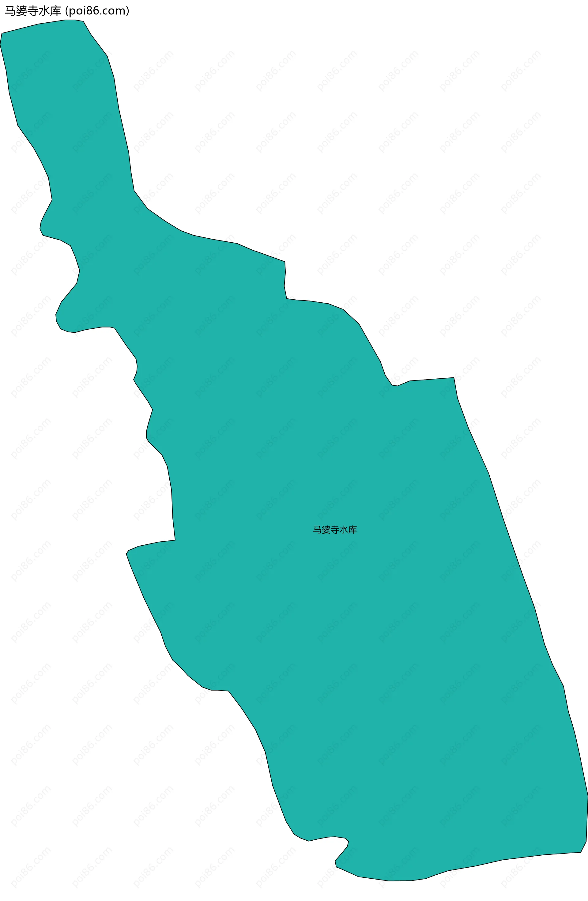 马婆寺水库边界地图