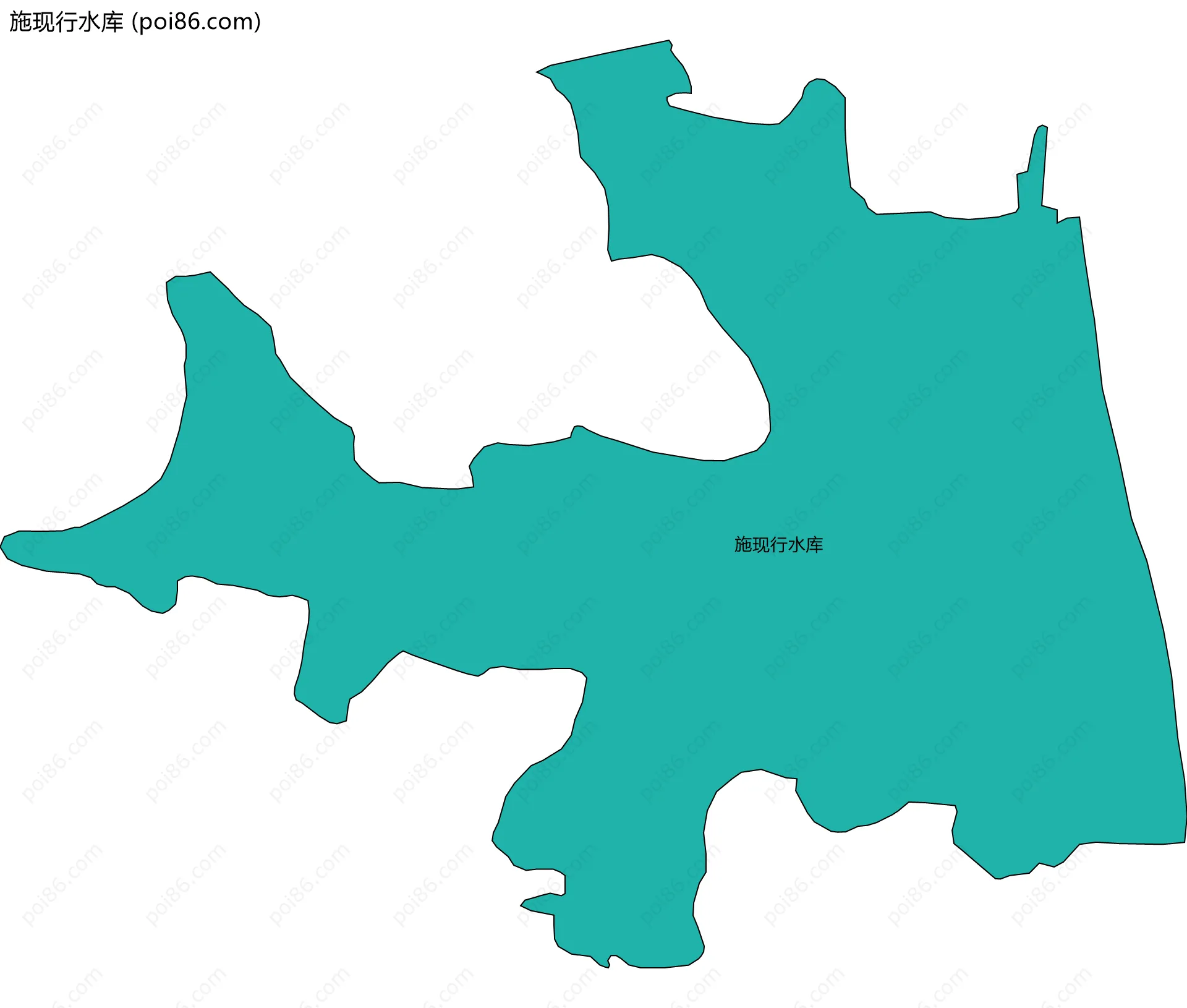 施现行水库边界地图