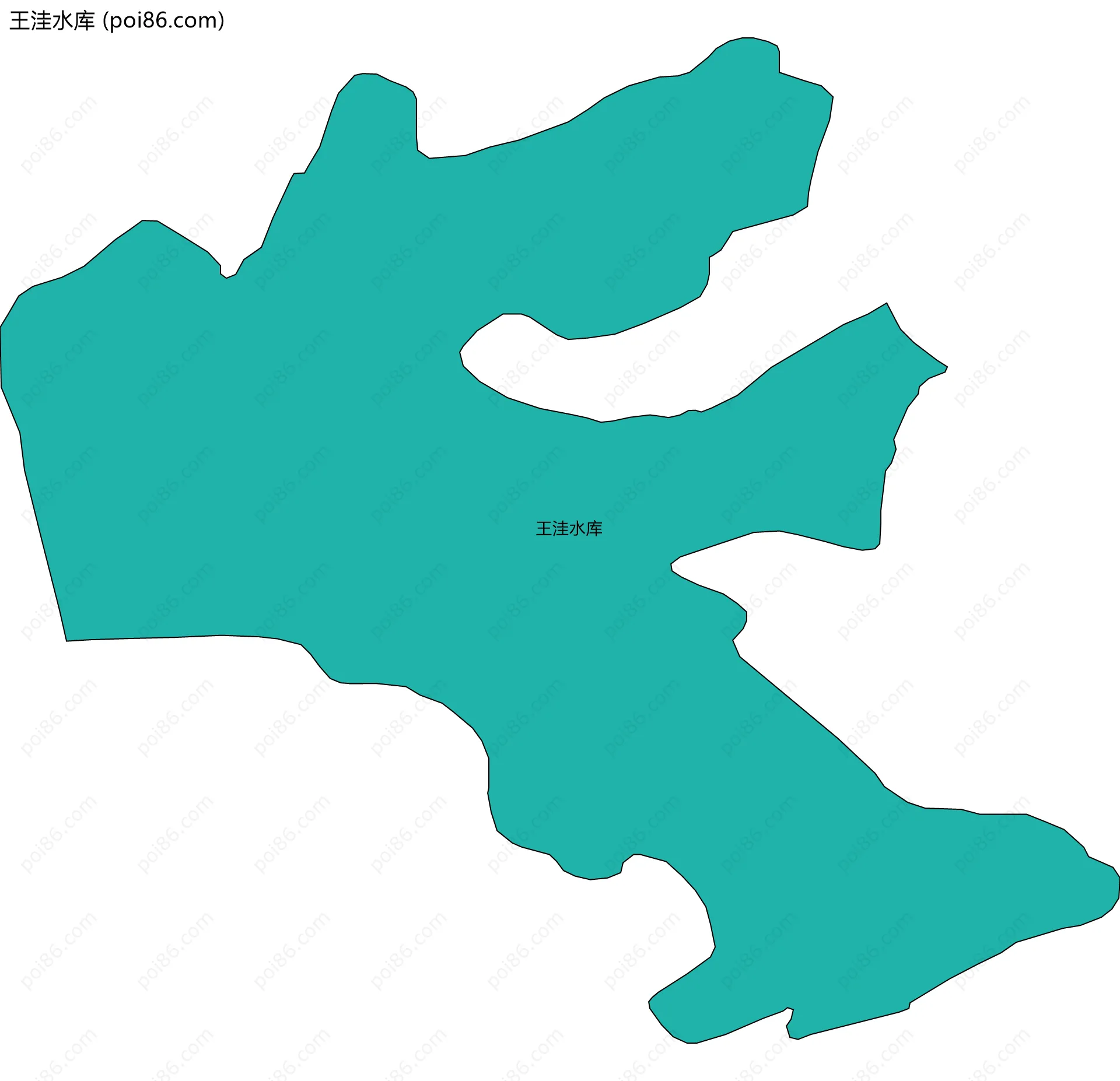 王洼水库边界地图