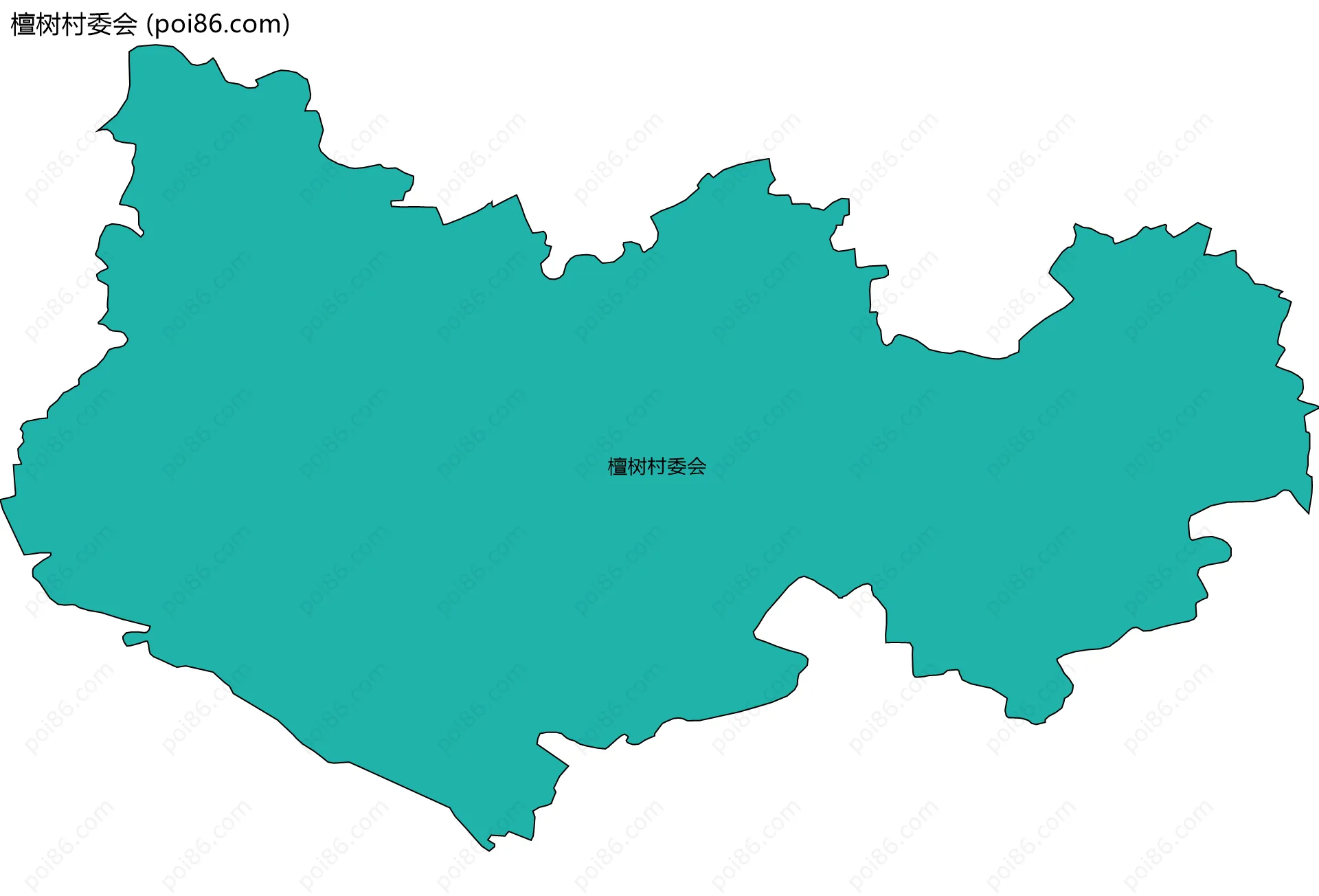 檀树村委会边界地图