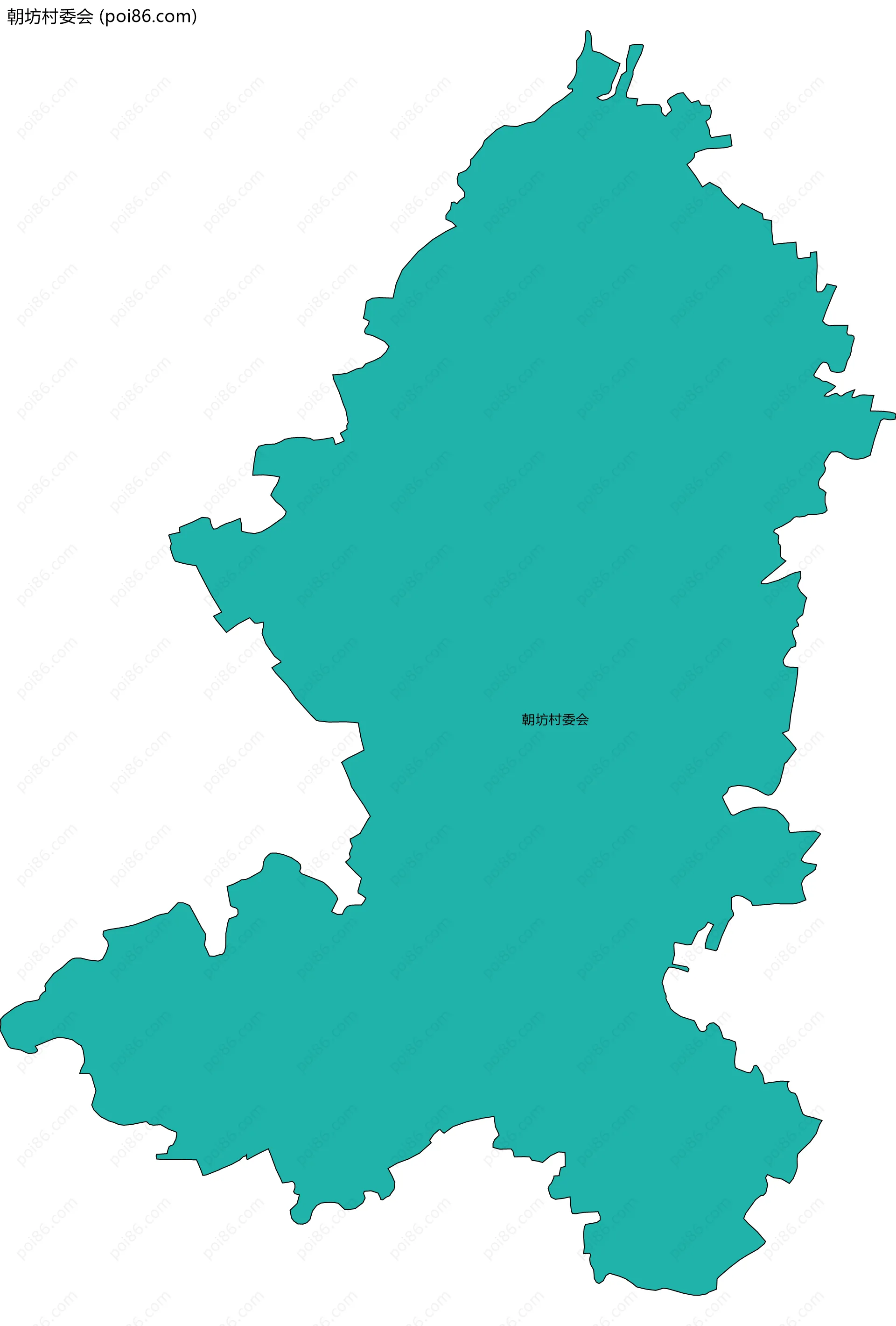 朝坊村委会边界地图