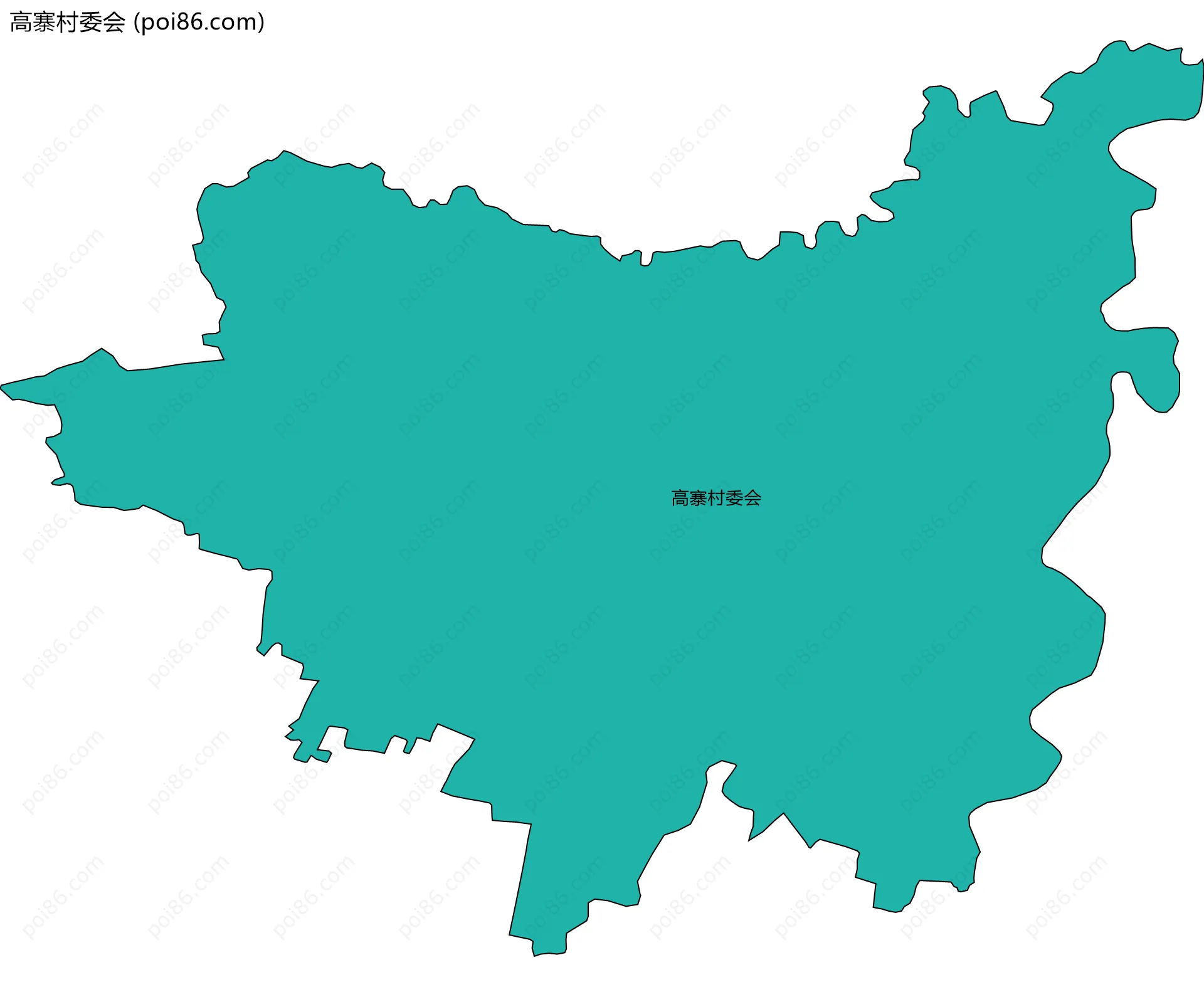 高寨村委会边界地图