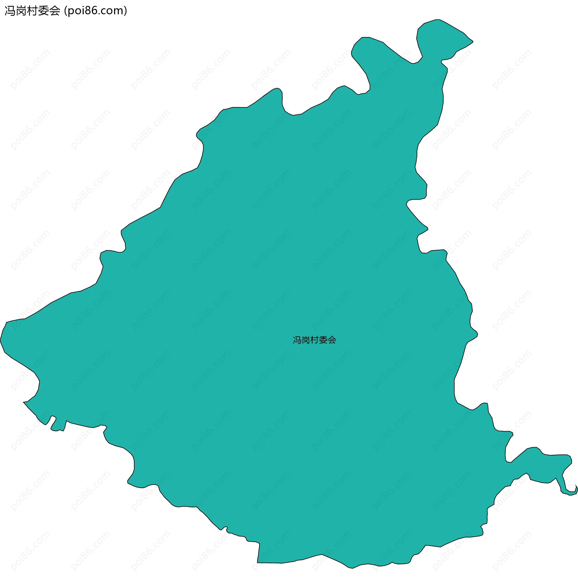 冯岗村委会边界地图