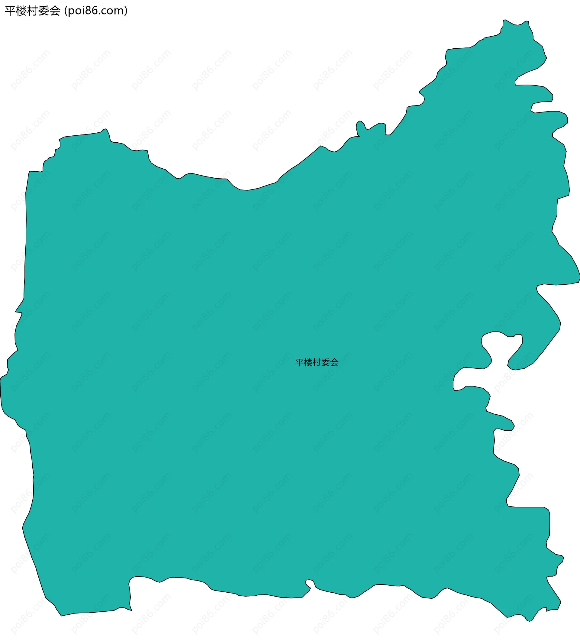 平楼村委会边界地图