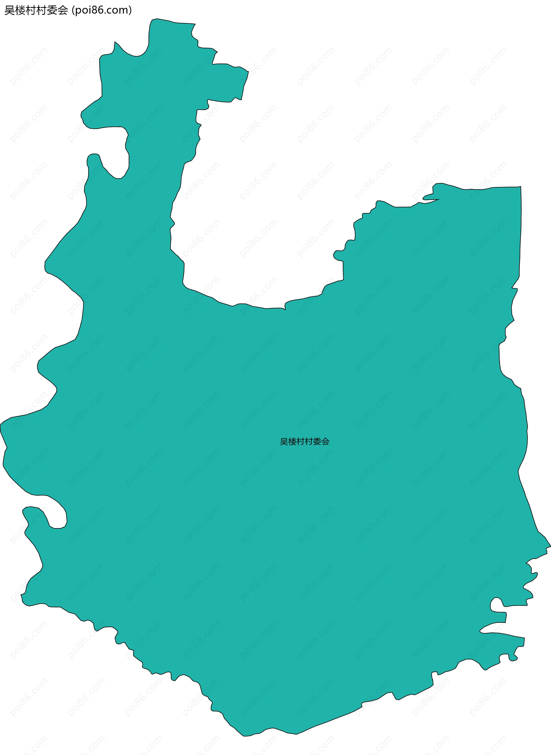 吴楼村村委会边界地图