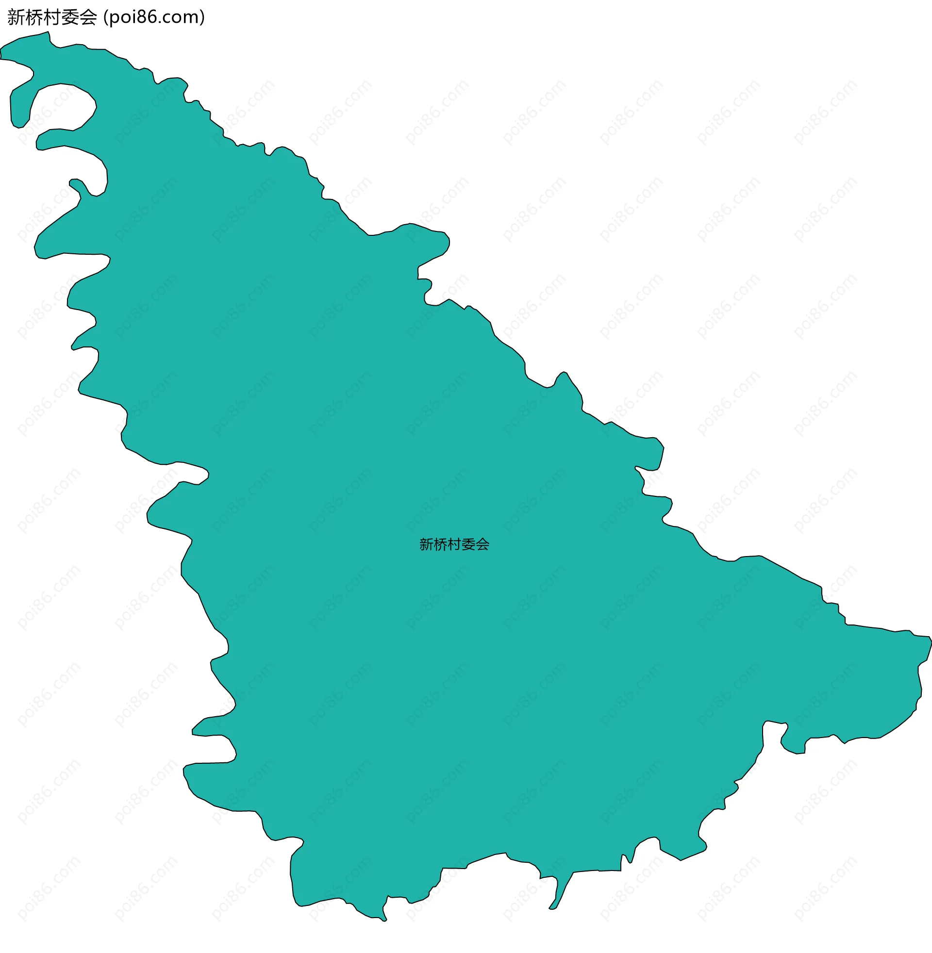 新桥村委会边界地图