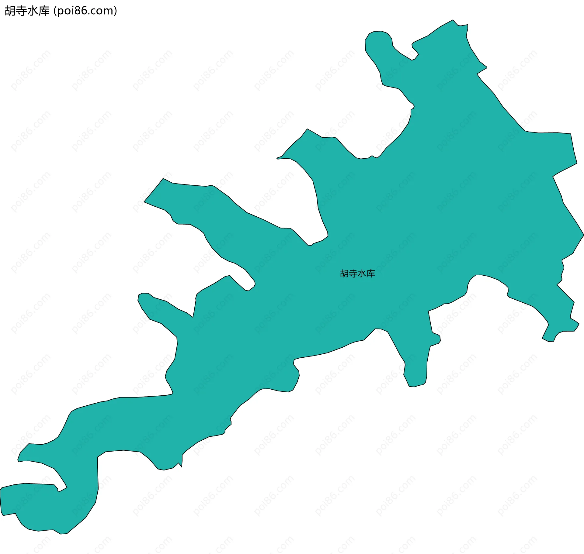 胡寺水库边界地图