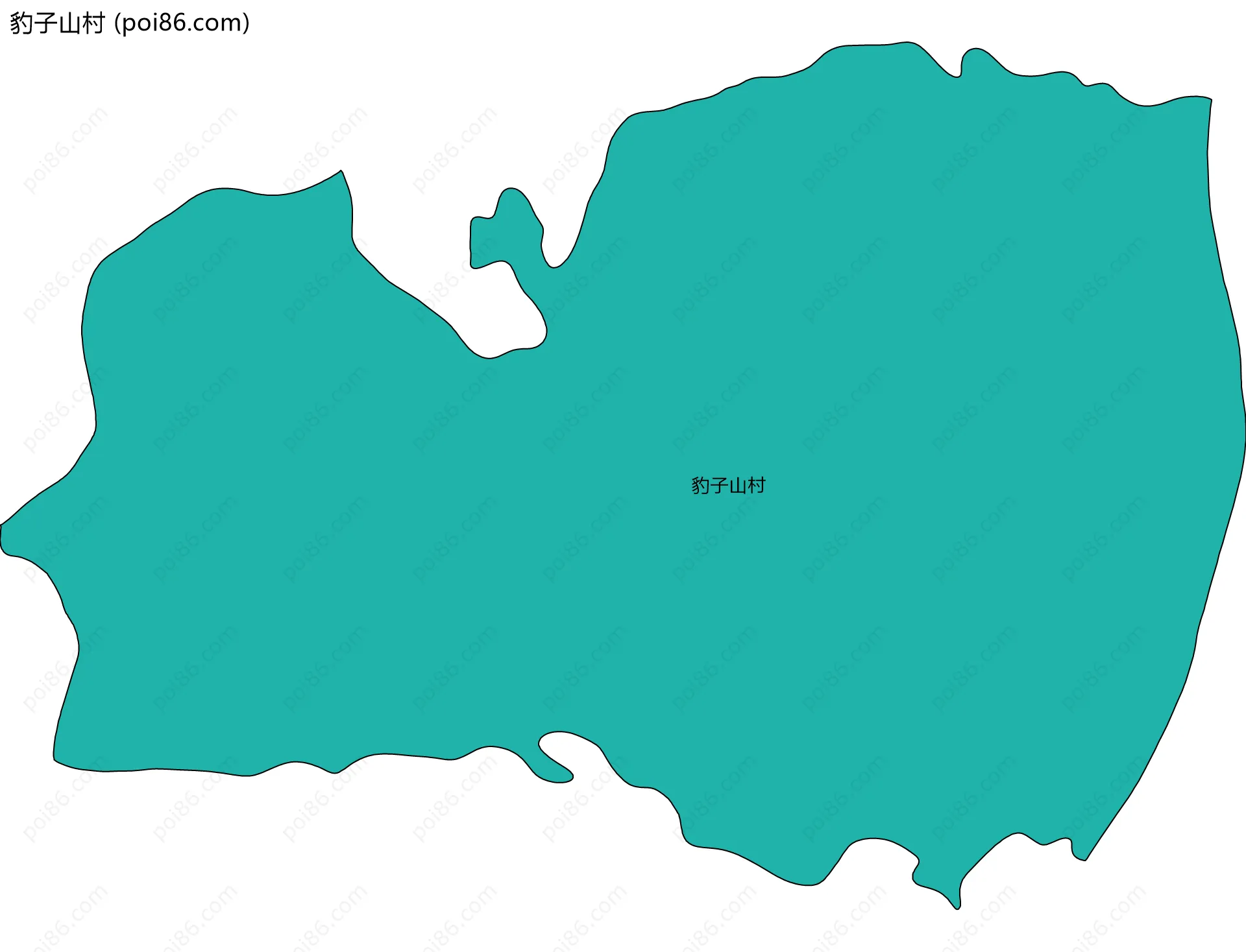 豹子山村边界地图