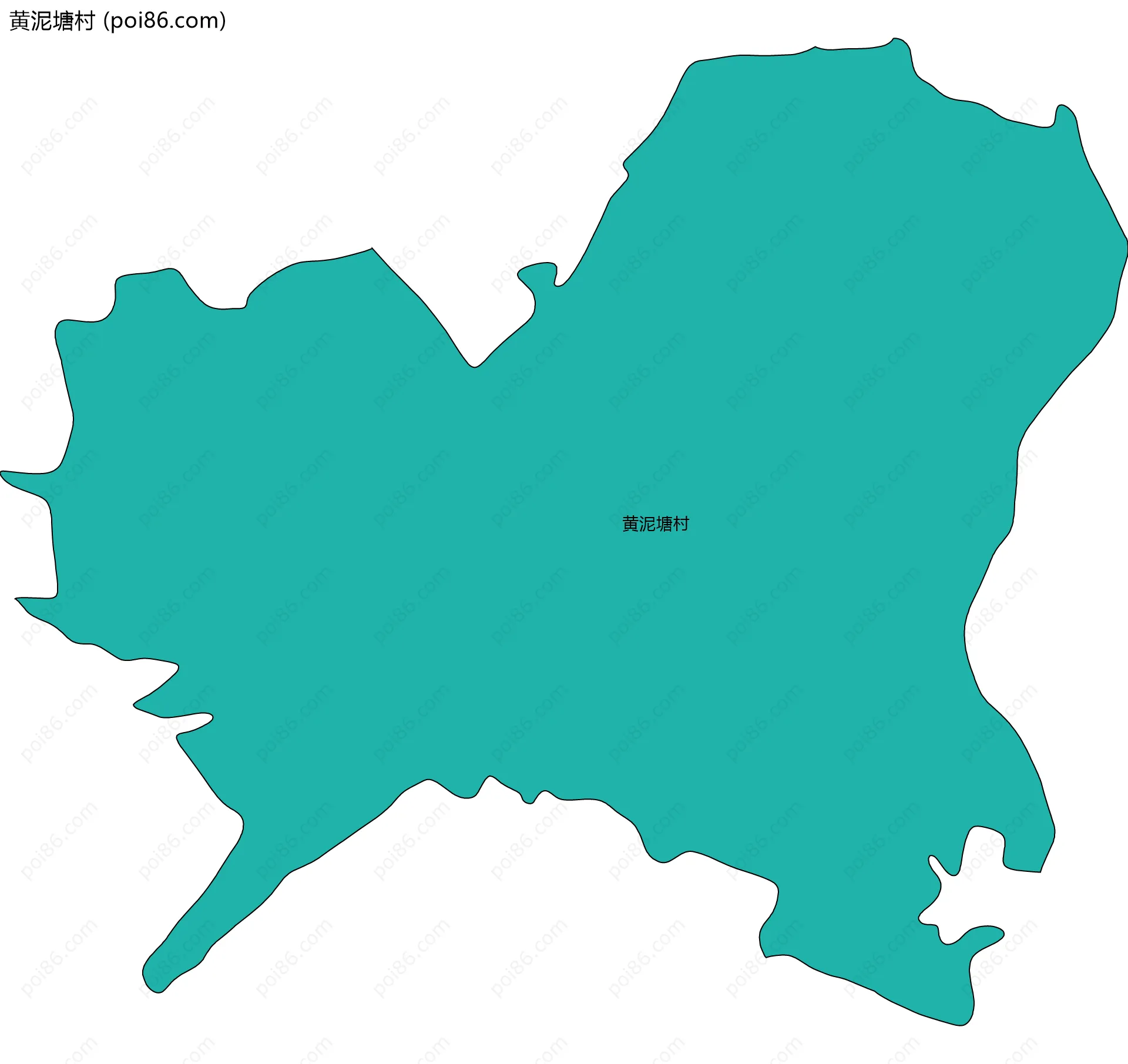 黄泥塘村边界地图